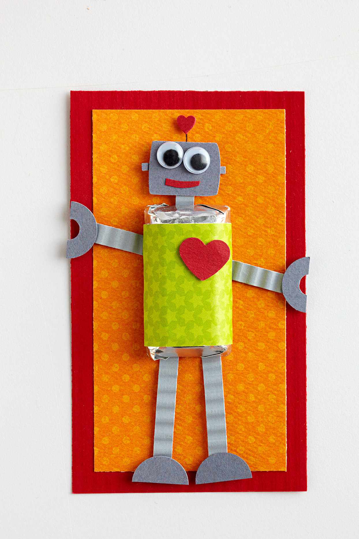 Robot Candy Bar Card