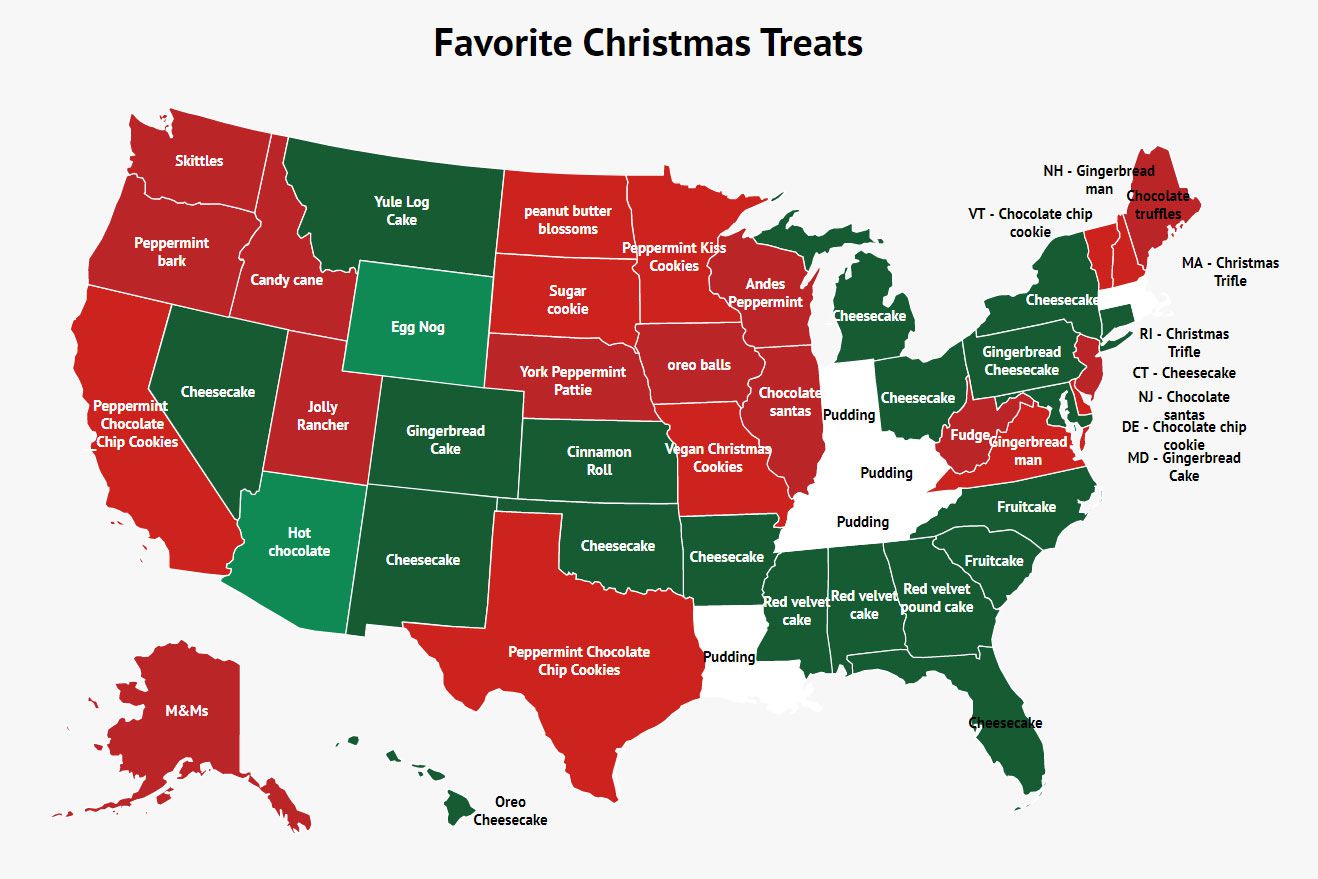 favorite christmas treats map