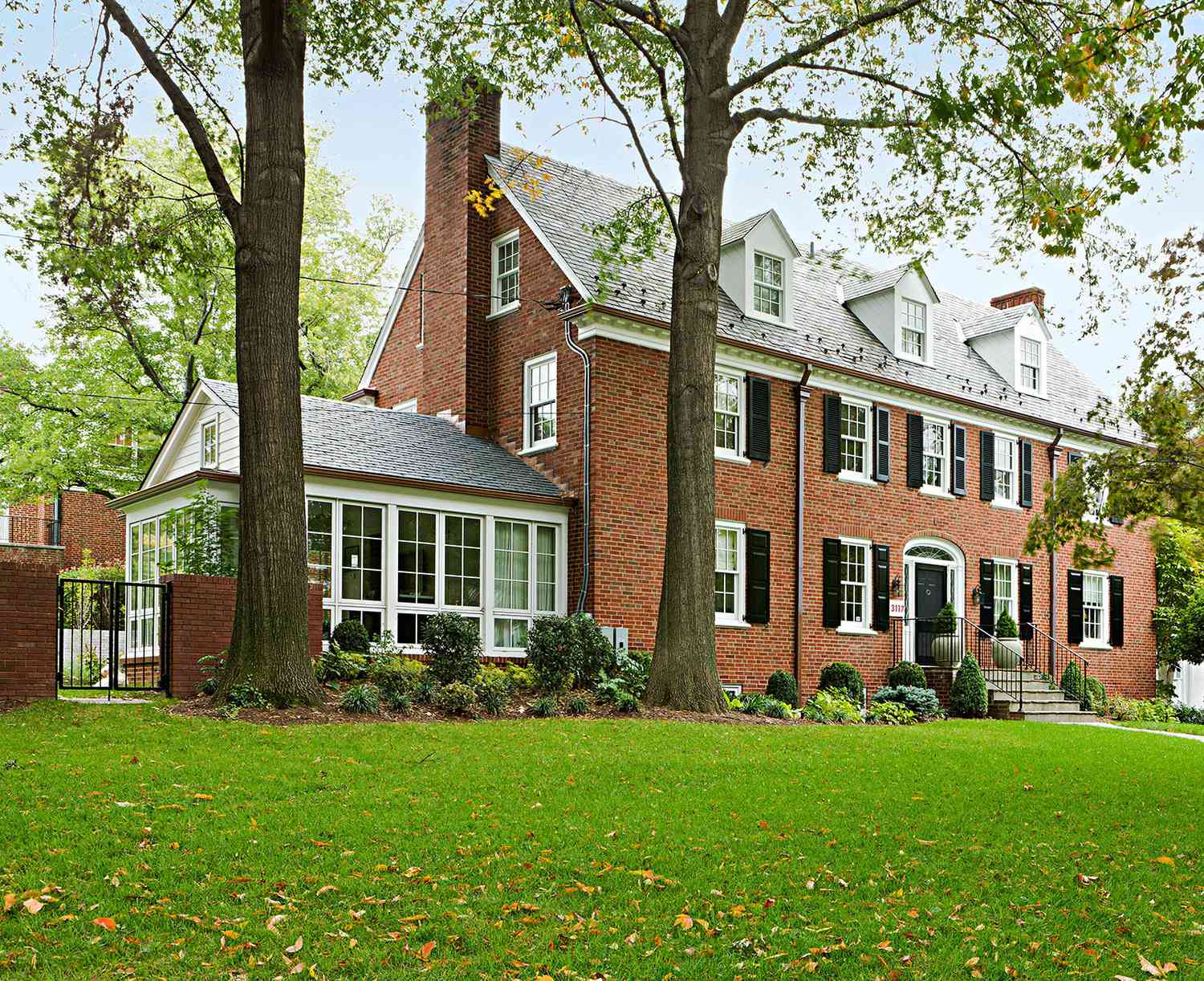brick colonial style home