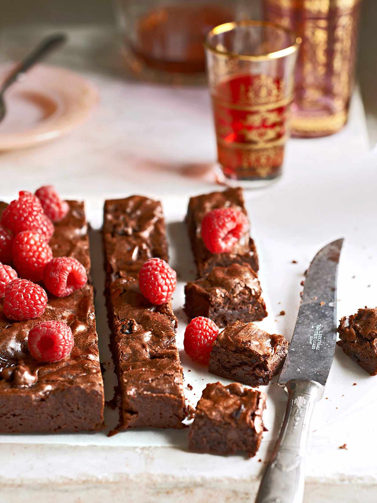 Fudgy Cherry and Port Brownies