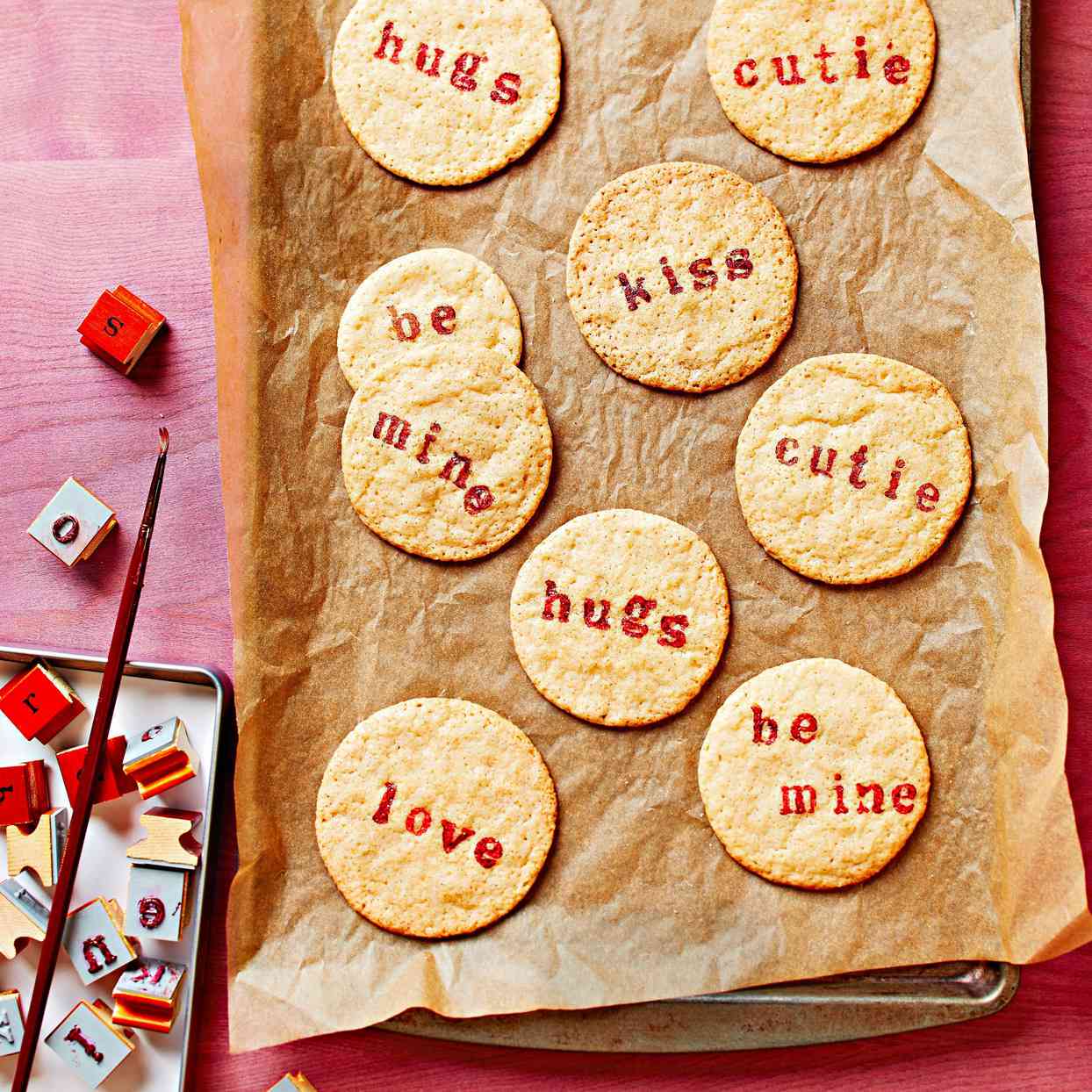 Valentines Stamped Cookies