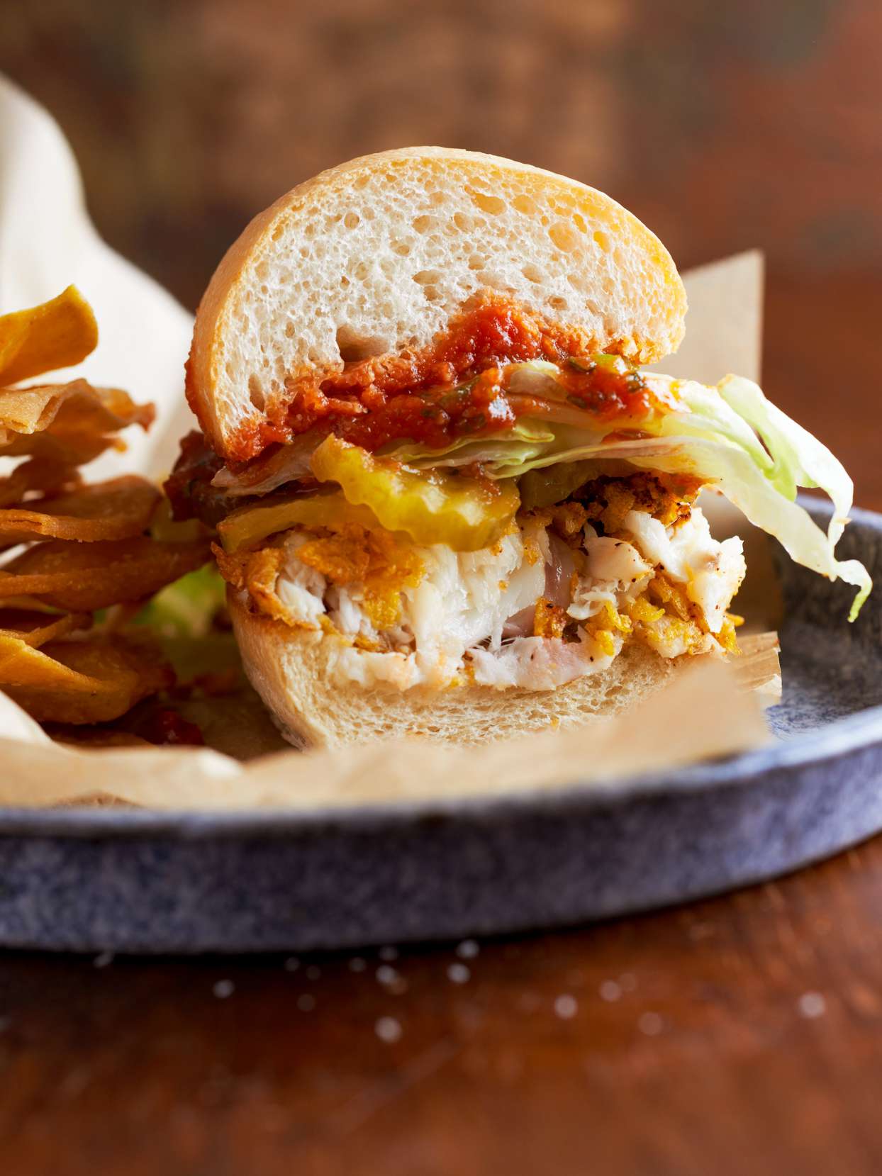 Fish Tortas with Mexican Cocktail Sauce