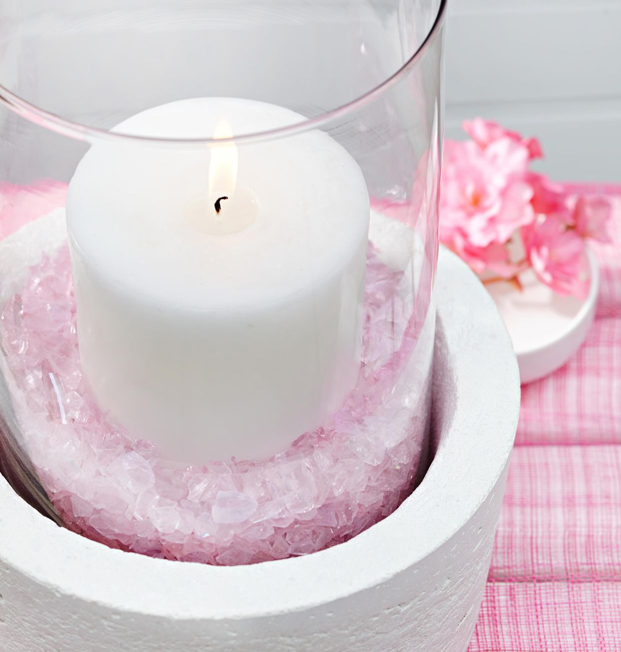 Sparkling Pink Candle