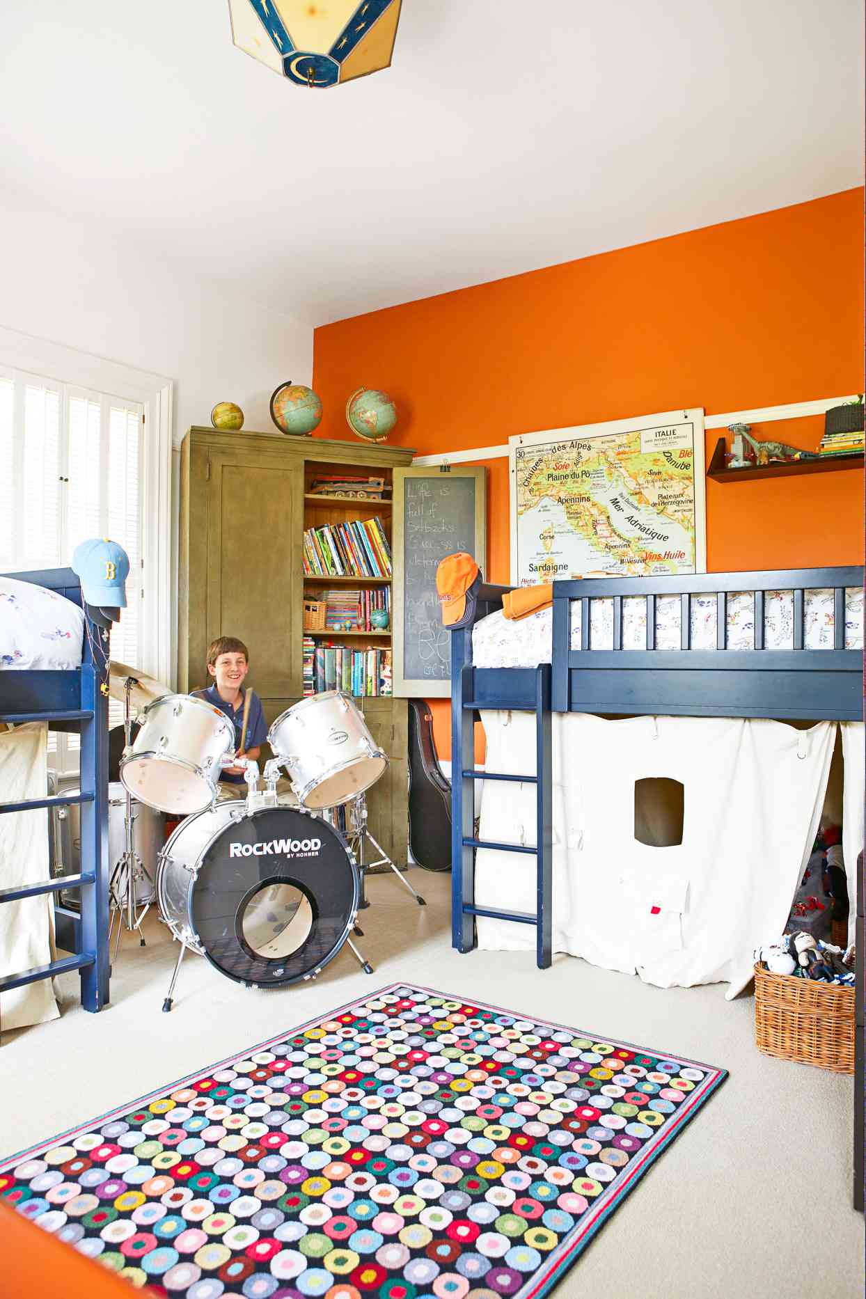 childrens bedroom with drum set