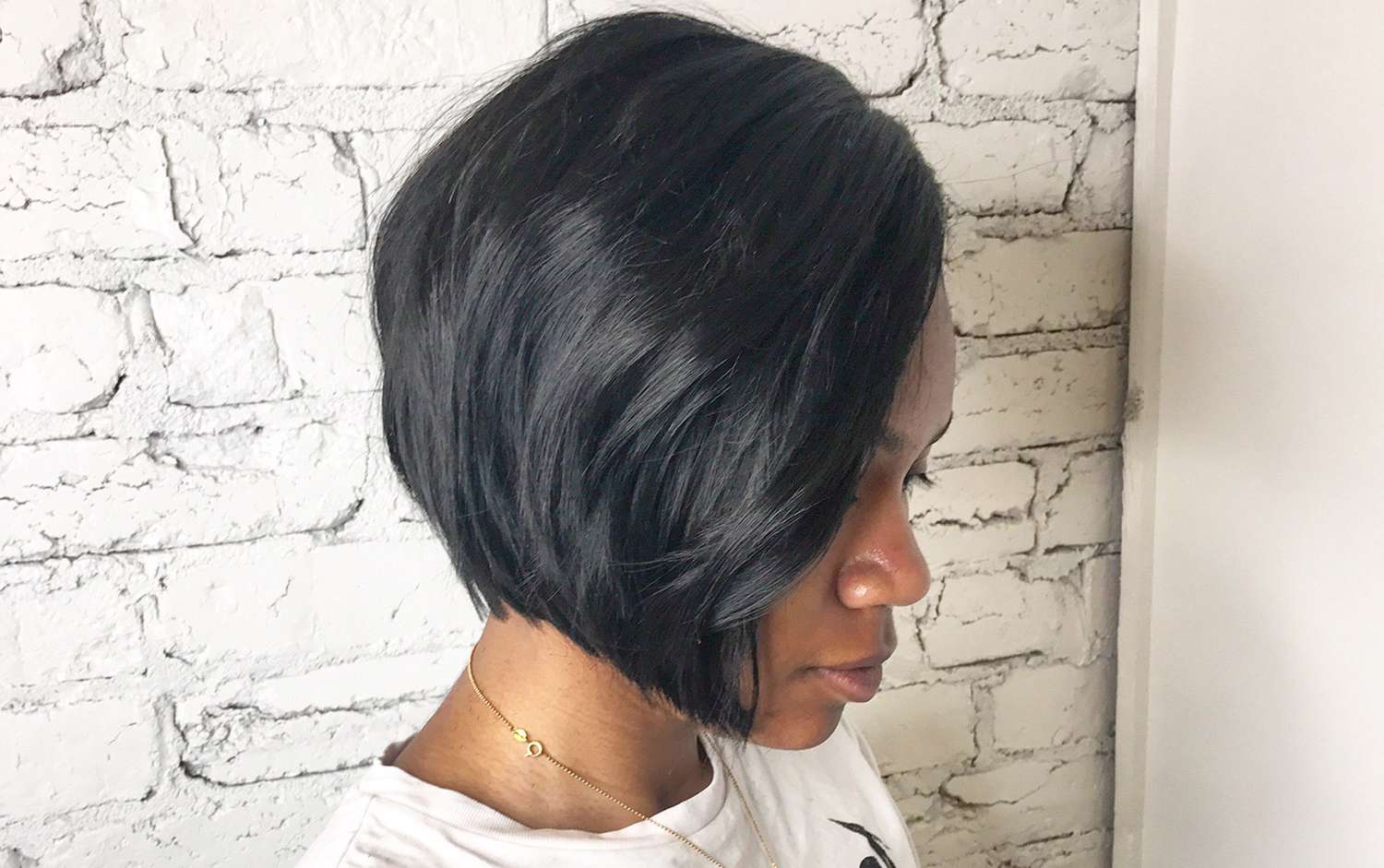Ethnic woman with a textured bob haircut