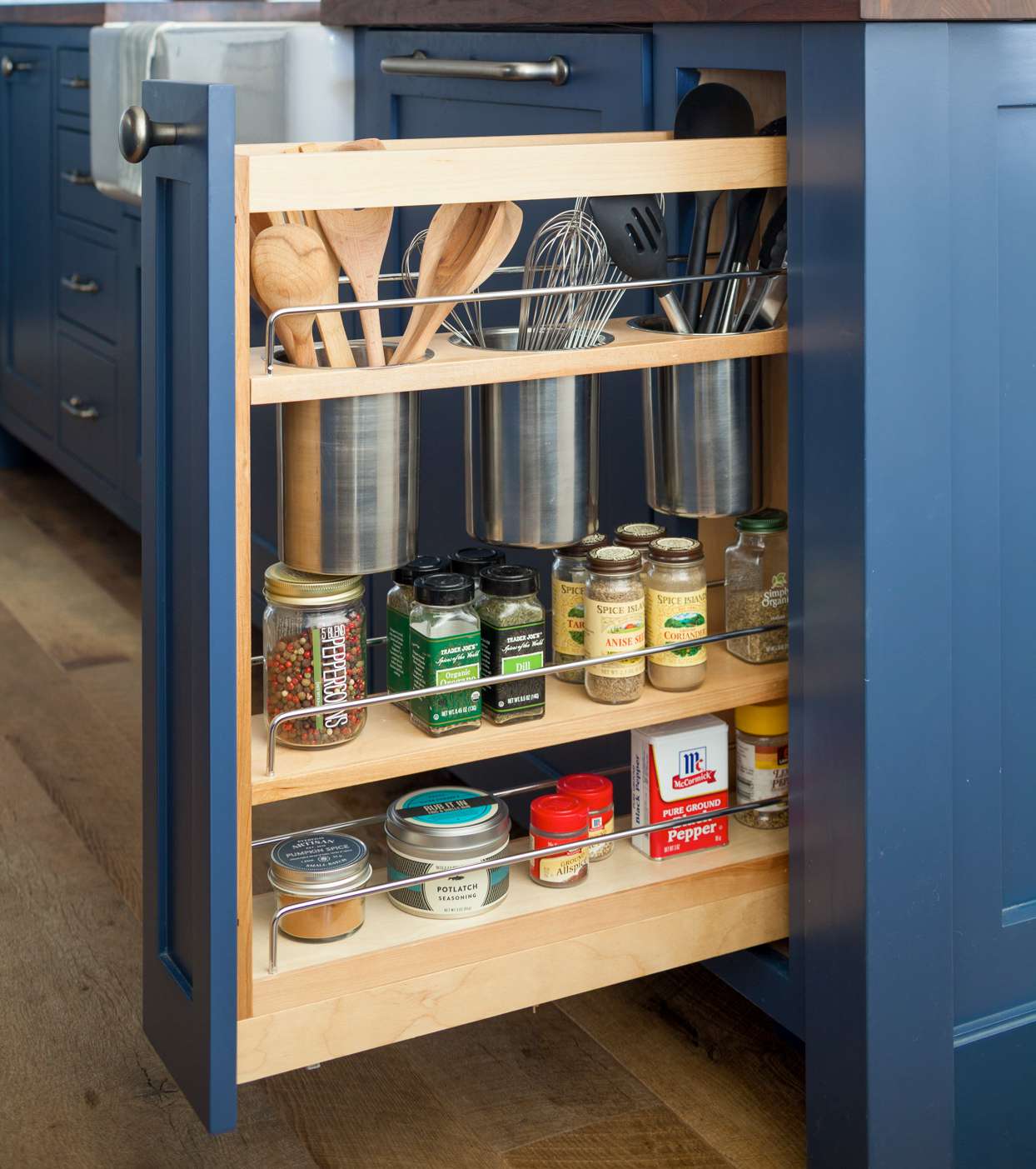 Narrow Kitchen Cabinet Organization Ideas