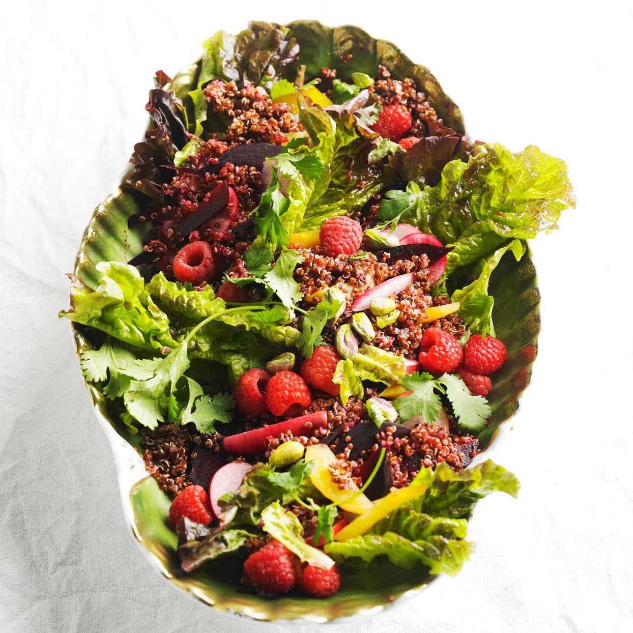 Red Quinoa Salad with Raspberries and Beets