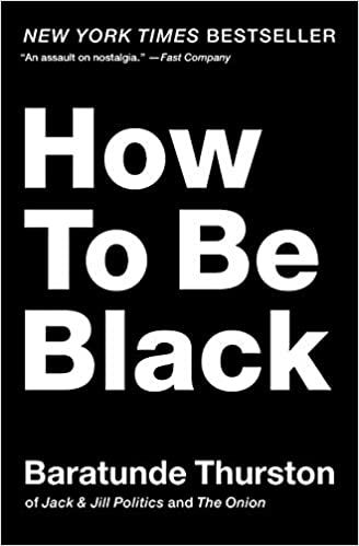 black book cover with white text that says how to be black