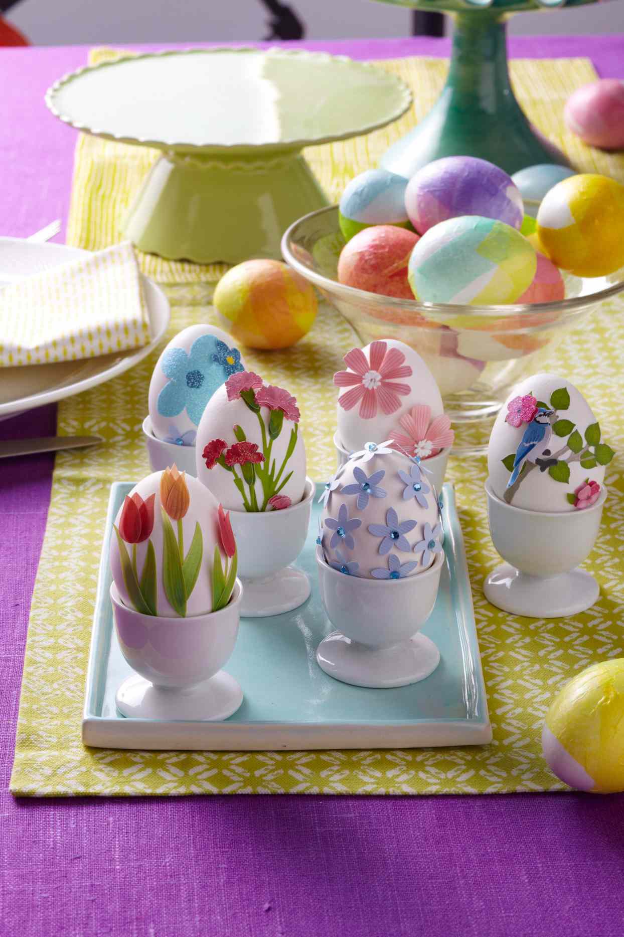 floral decal easter eggs
