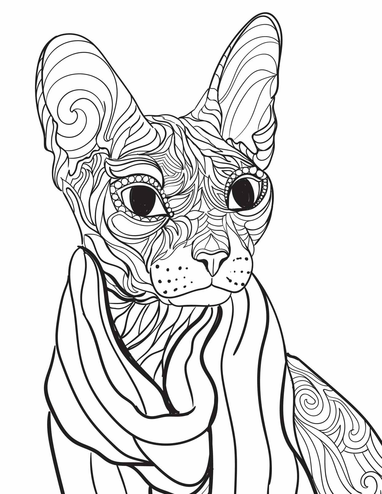 Sphynx Coloring Page