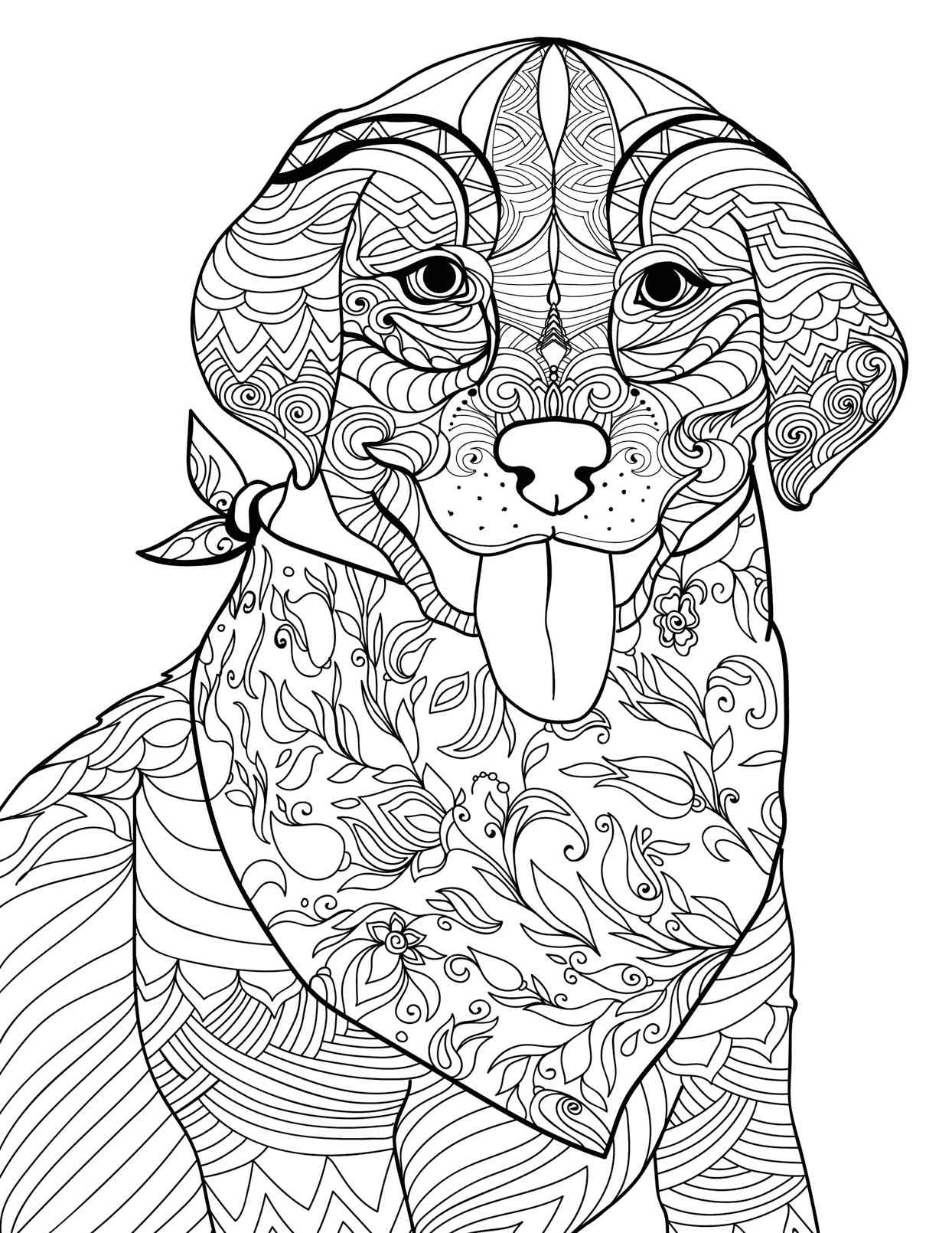 coloring page dog Labrador Retriever