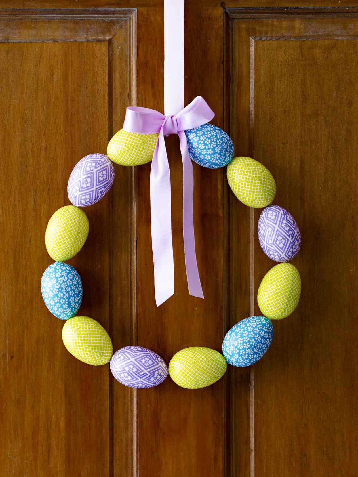 Pastel Plastic Easter Egg Wreath