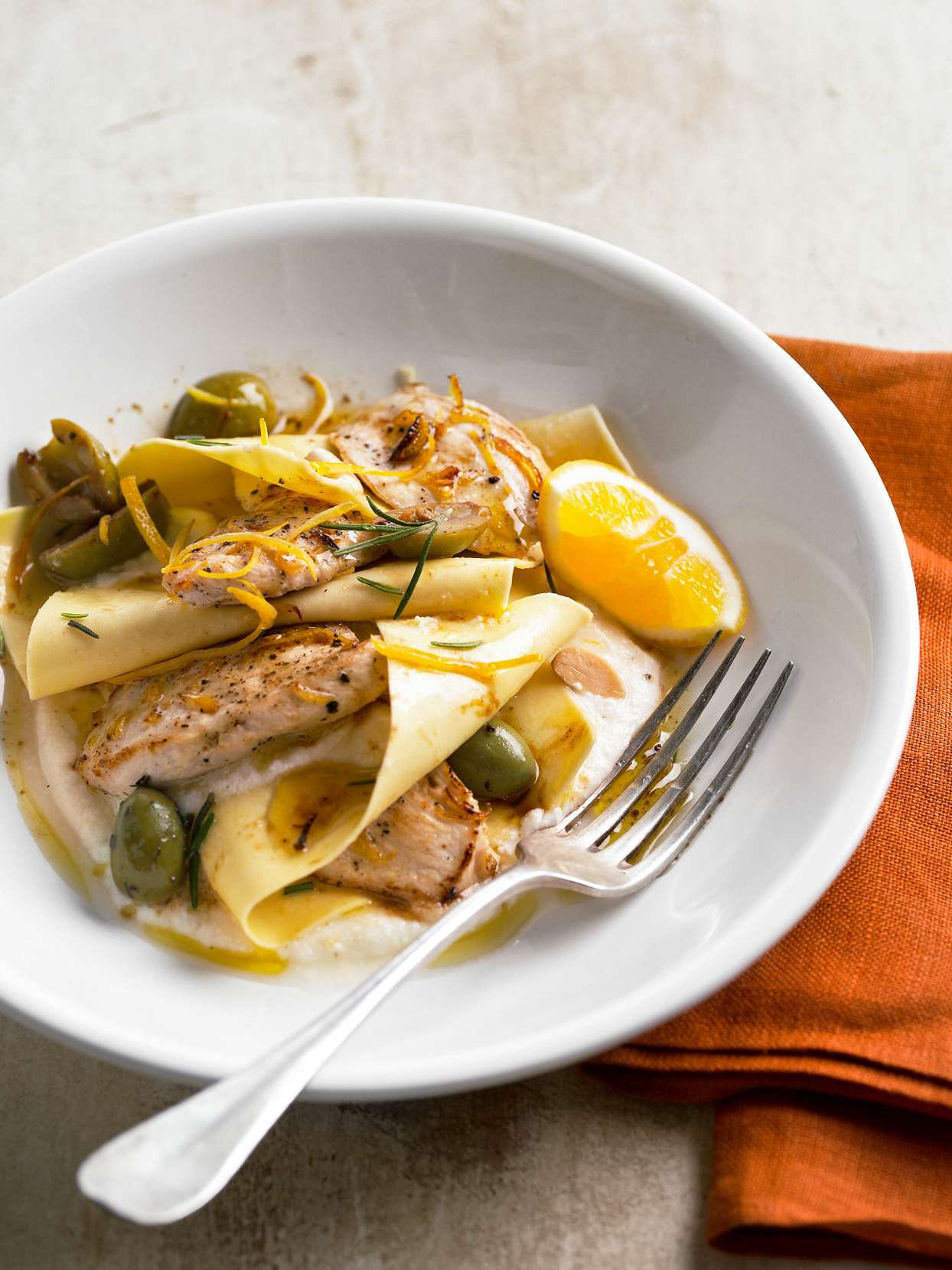 Lemon Chicken with Olives and Ricotta