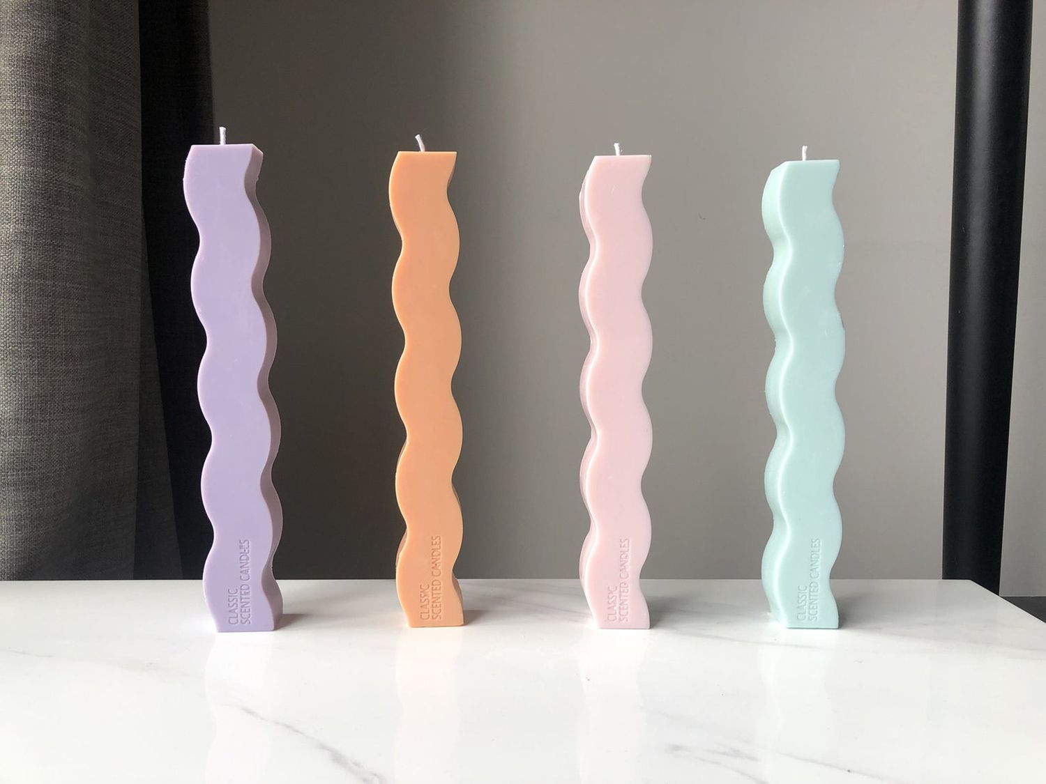 pastel wavy candles