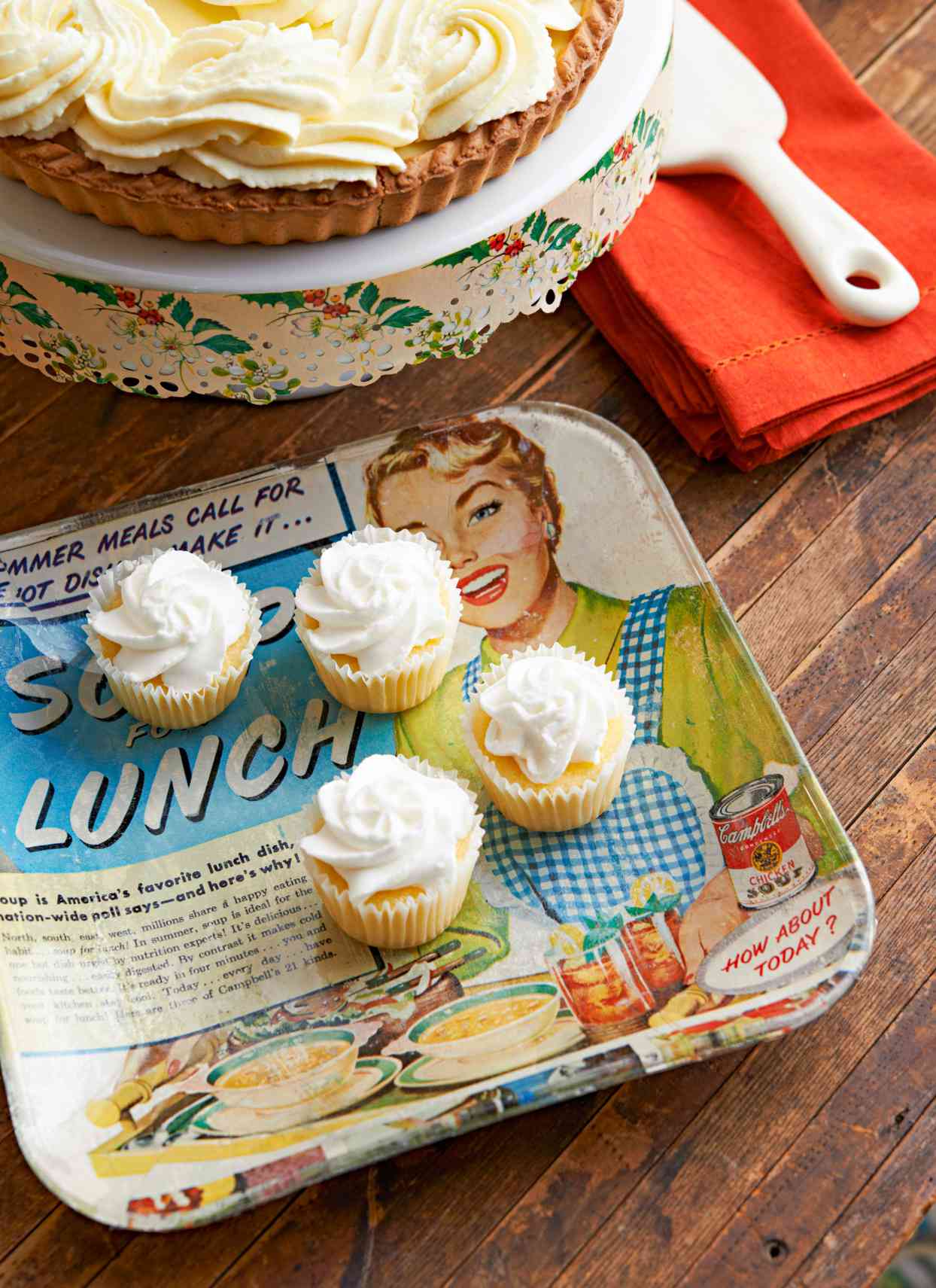 cake and cupcakes vintage ad plate