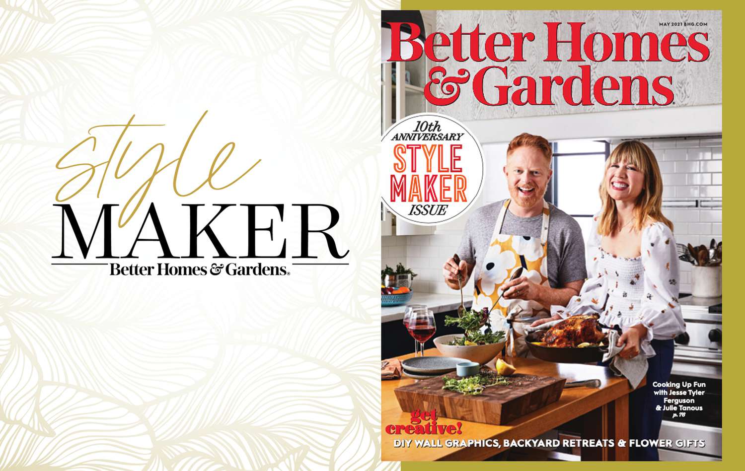 Jesse Tyler Ferguson and Julie Tanous on the Cover of Better Homes and Gardens May 2021 Issue