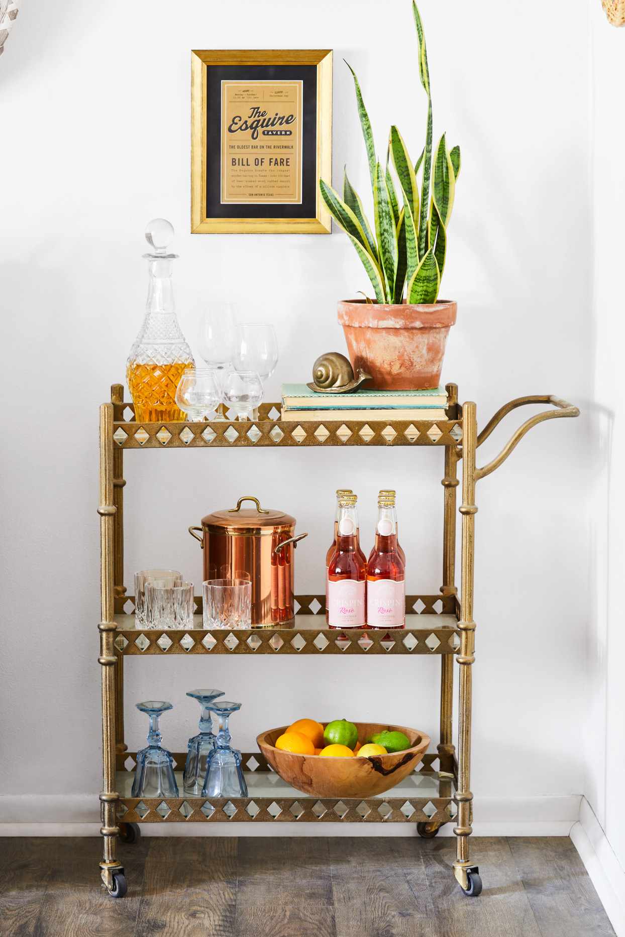 8 Stylish And Practical Essentials Every Bar Cart Should Have Better Homes Gardens