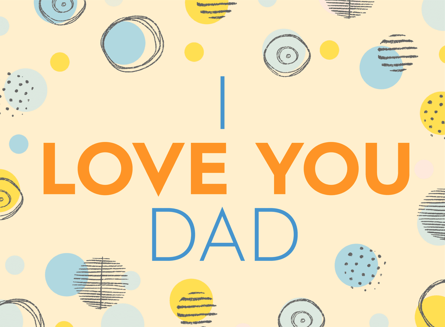 card that says i love you dad
