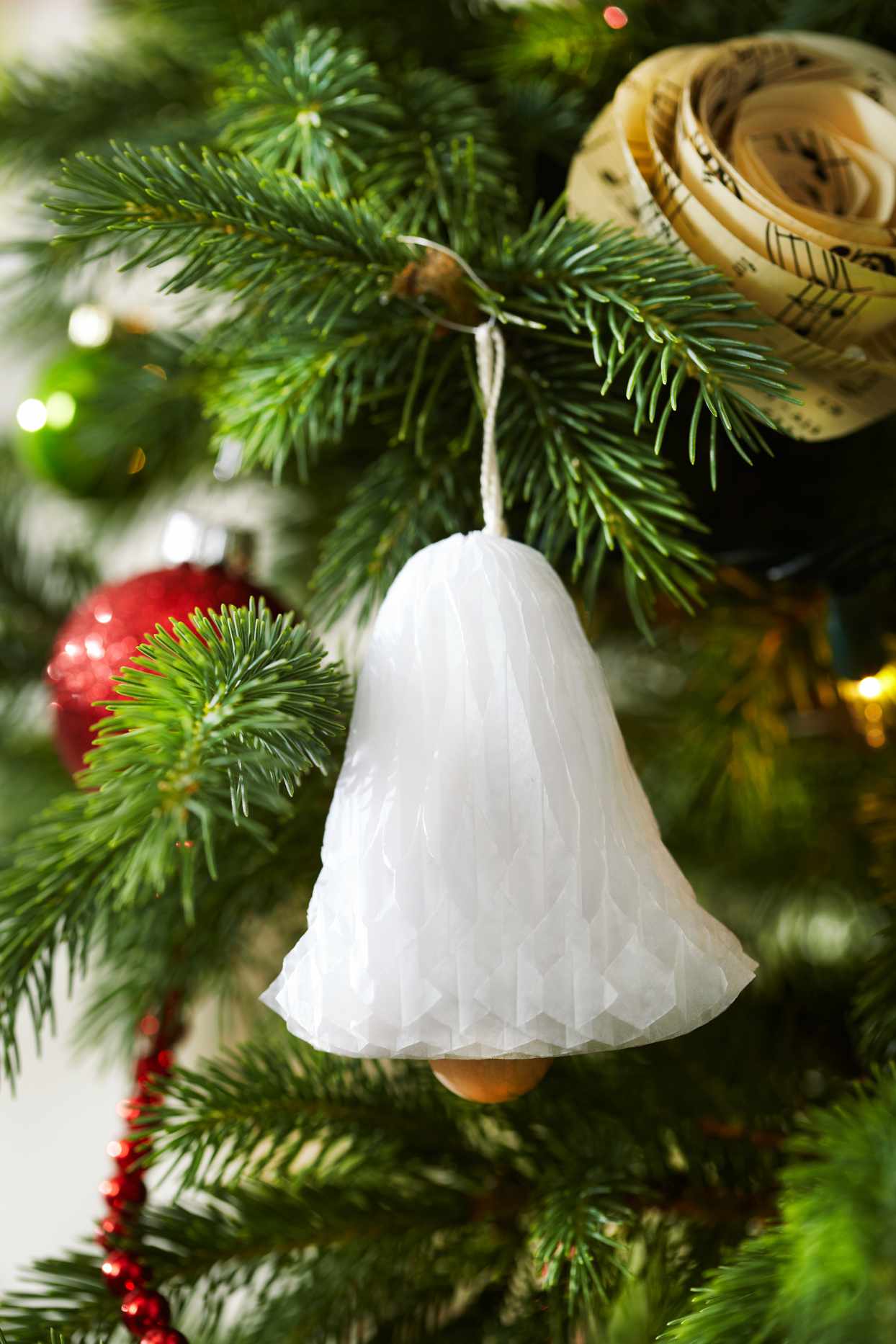 Honeycomb-Paper Bell Ornament