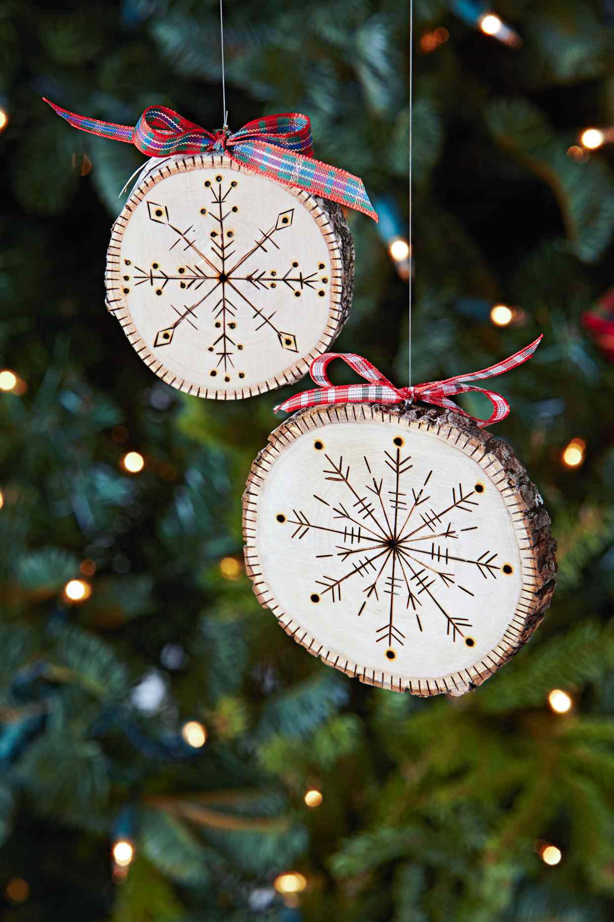 Woodburned Handmade Christmas Ornaments