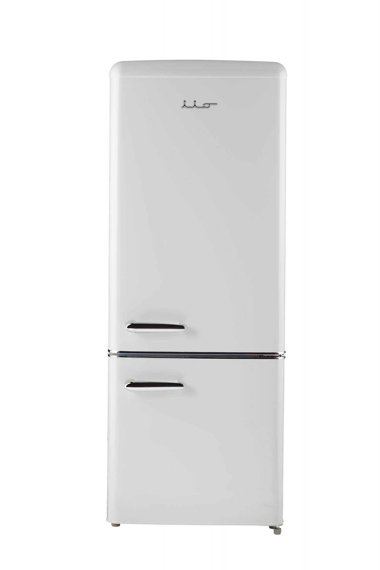 white retro iio fridge
