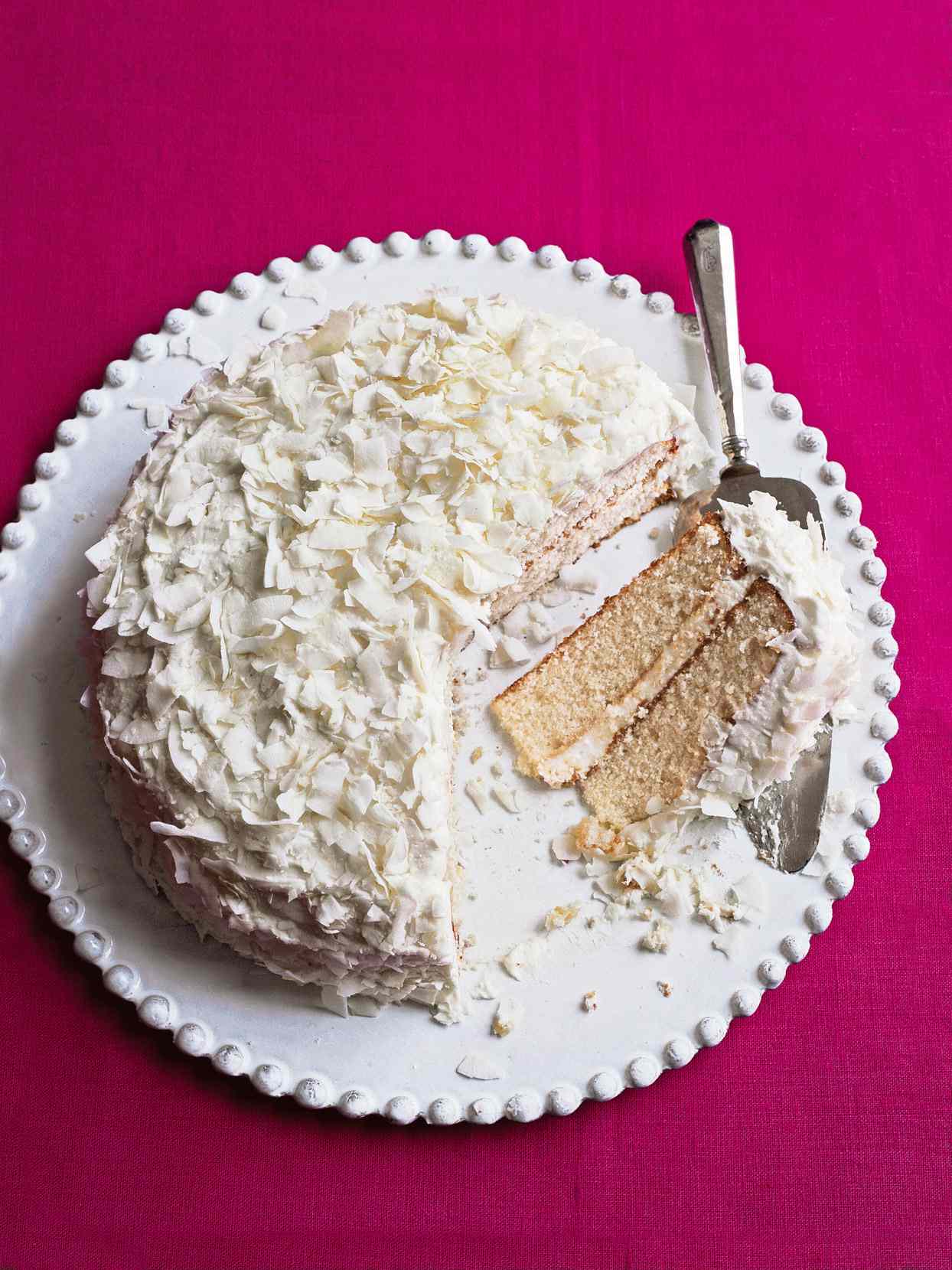 Buttermilk White Cake with Coconut