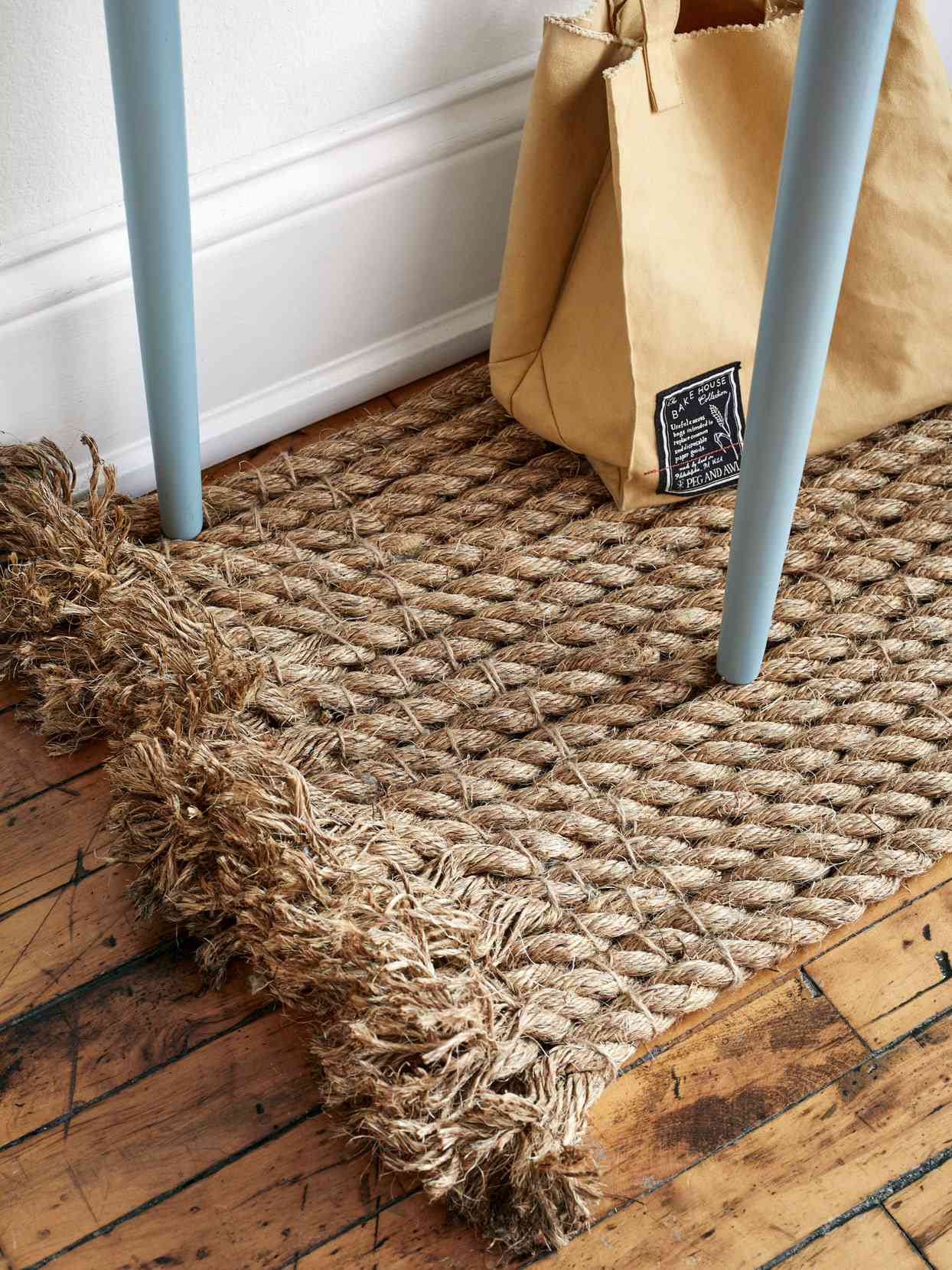 diy manila accent rope rug weaved string
