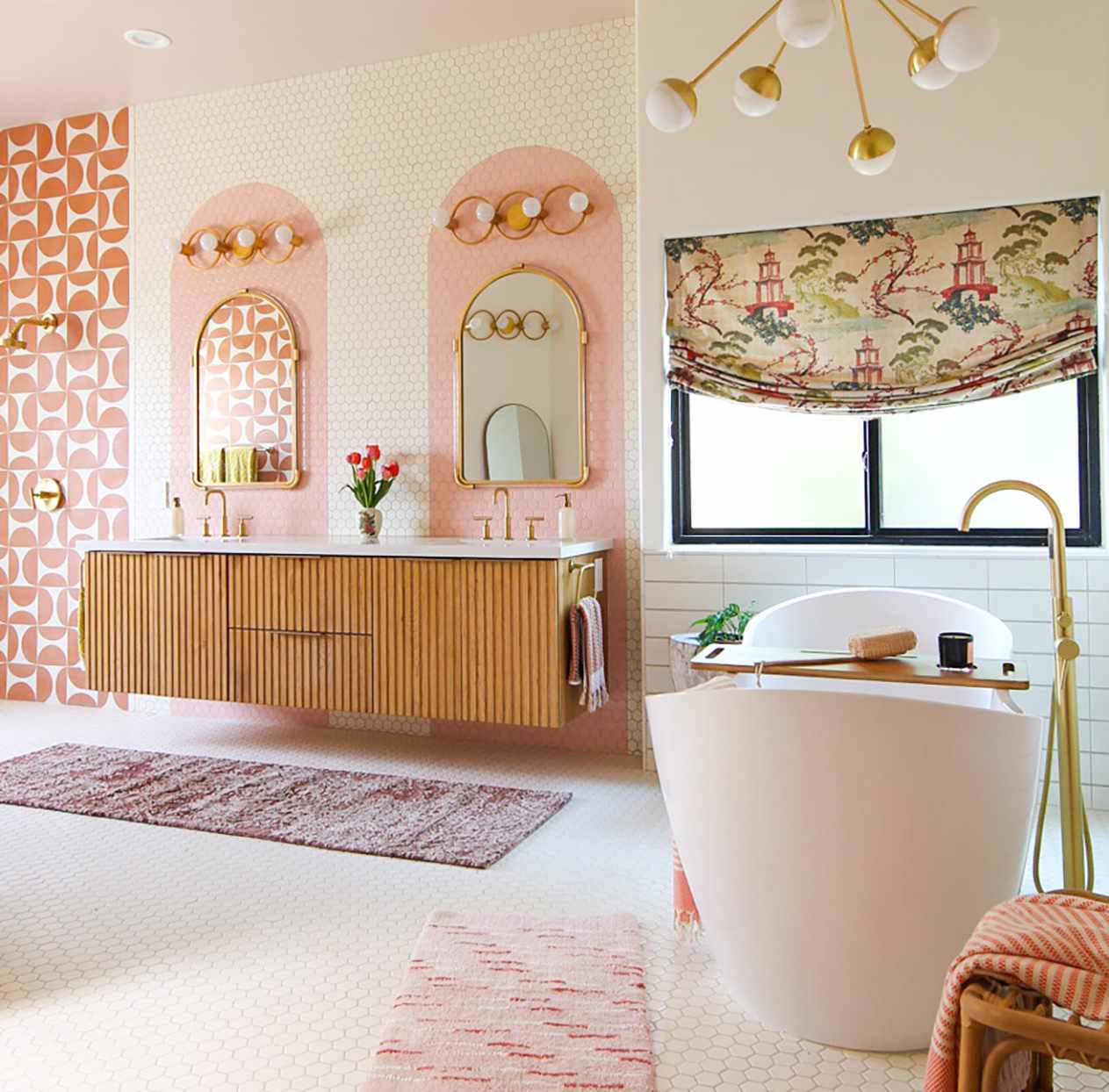 BHG One Room Challenge pink themed bathroom