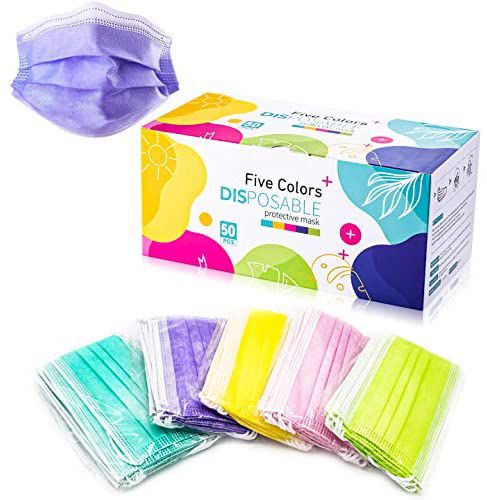 rainbow disposable face mask
