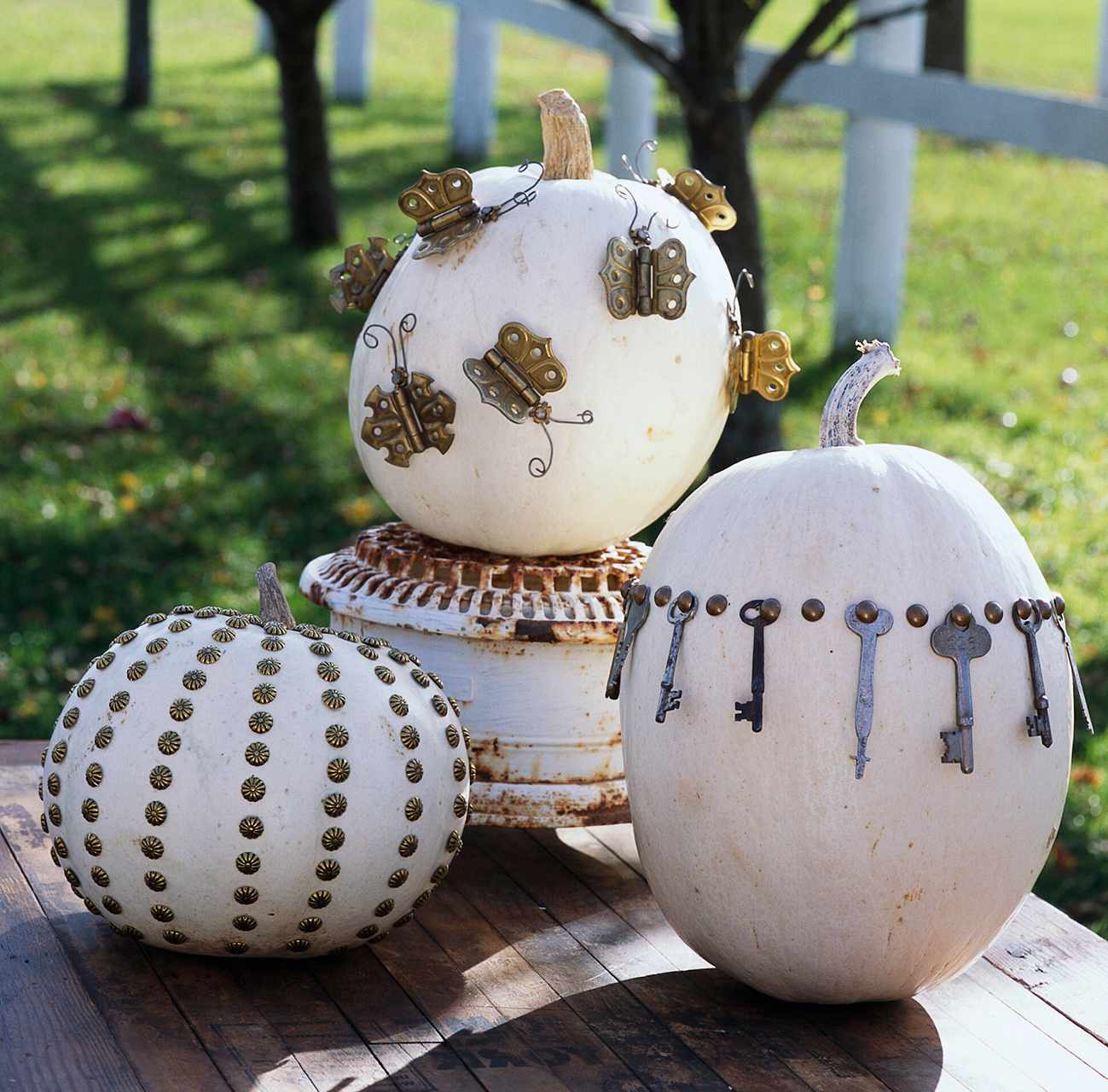 trinket embellished pumpkins