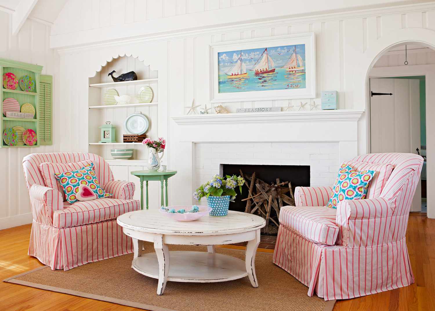 cozy pastel living room