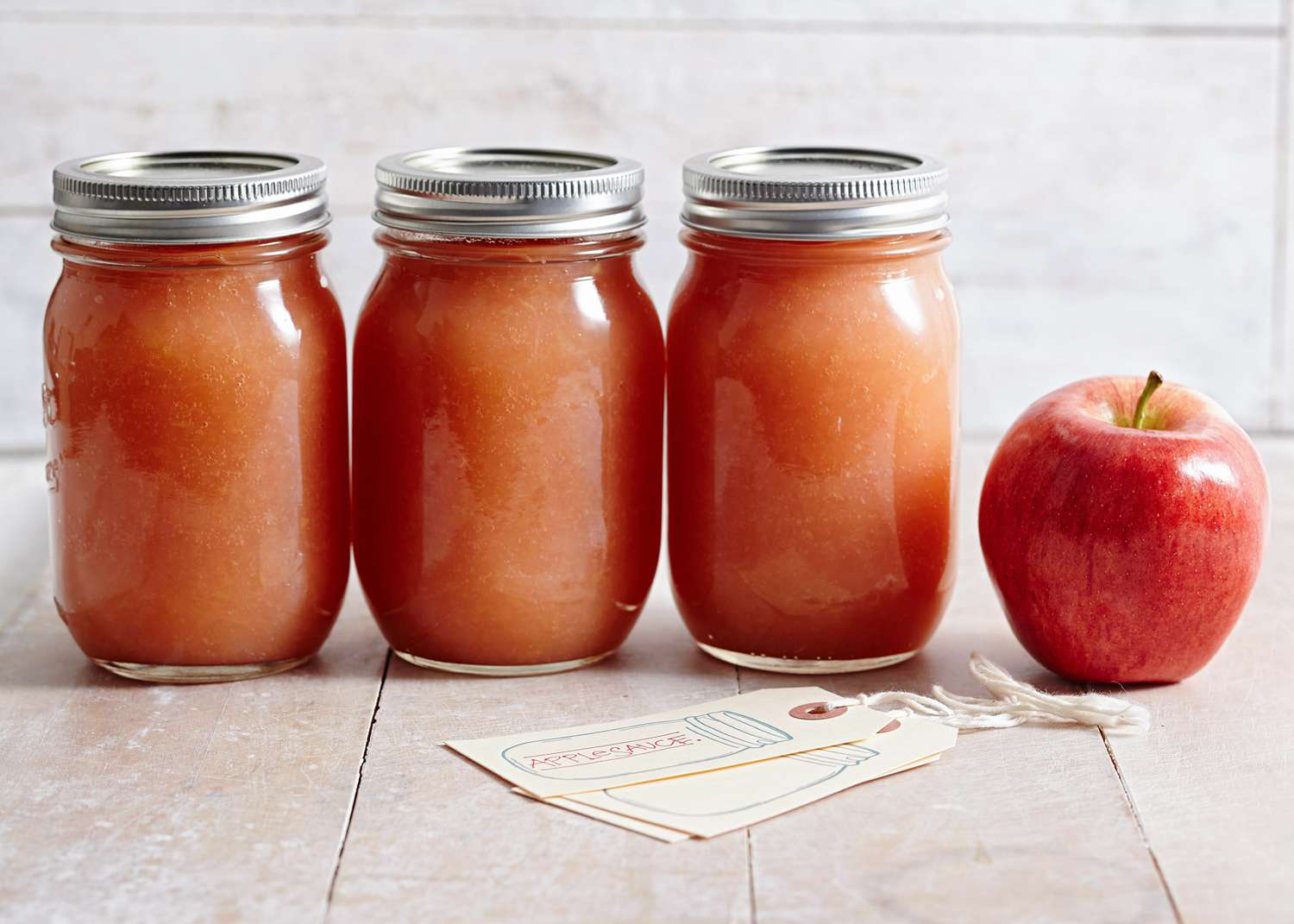 canned applesauce jars