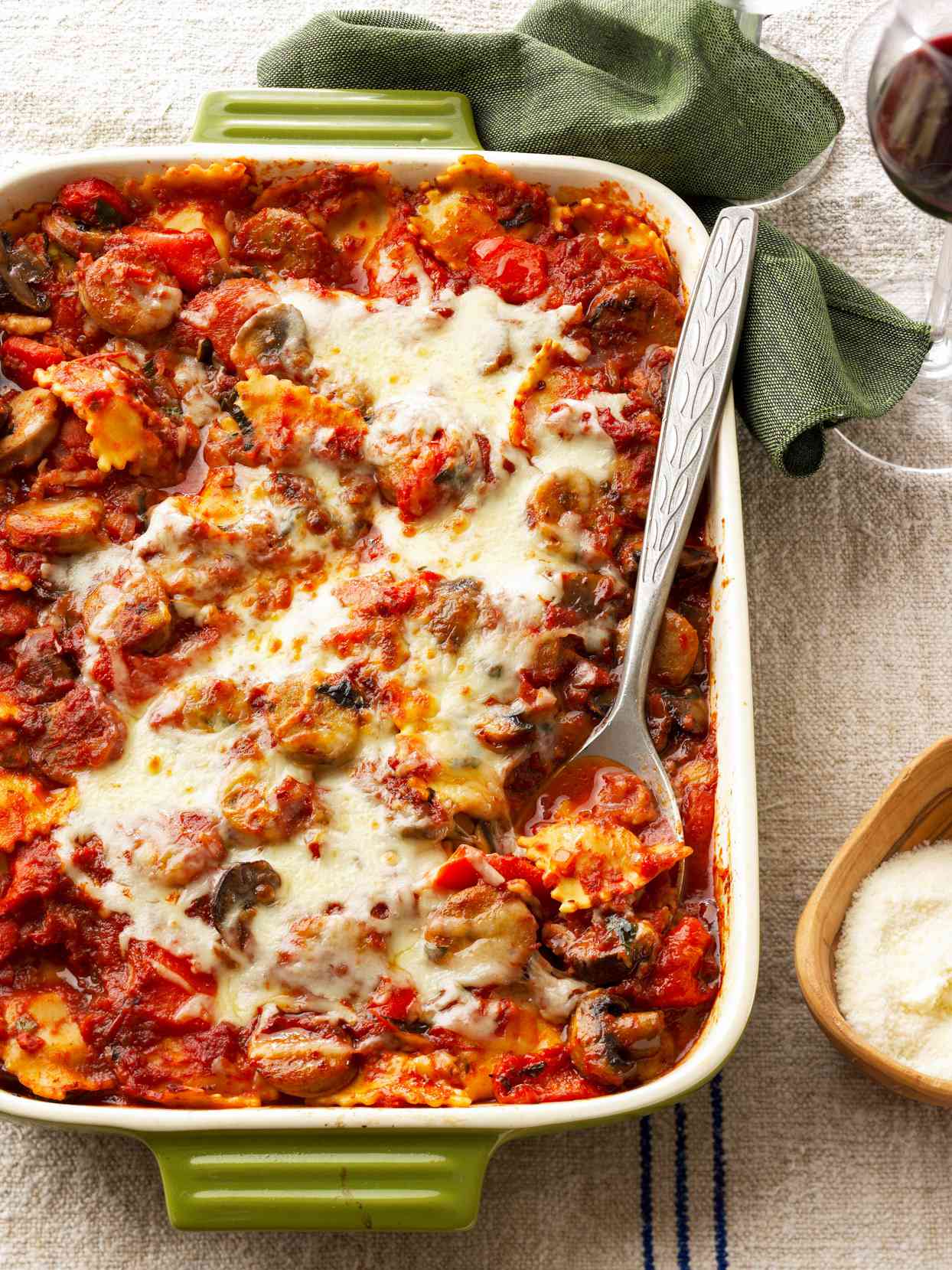 Weeknight Ravioli Lasagna with Chianti Sauce
