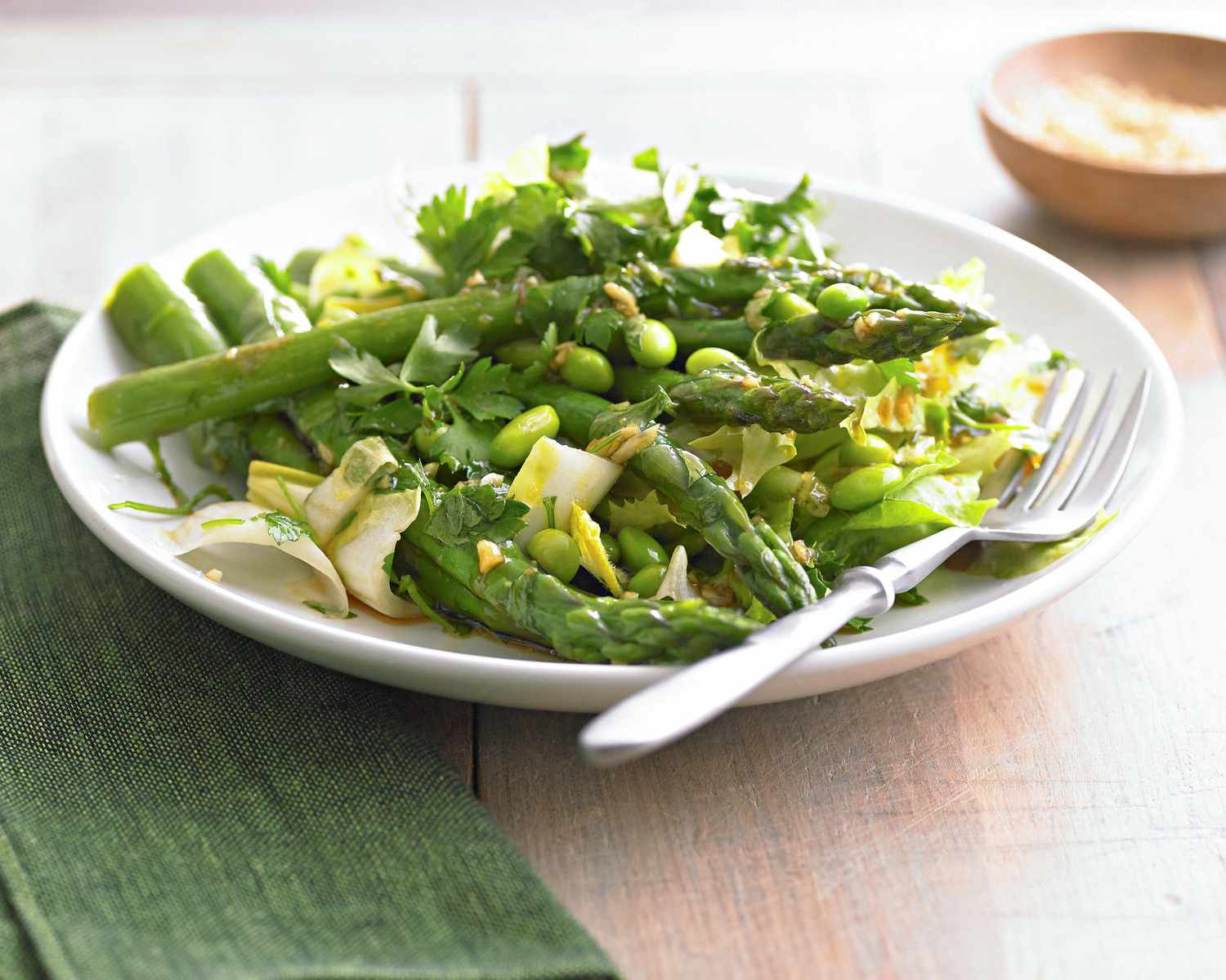 Asparagus, Edamame, and Parsley Salad