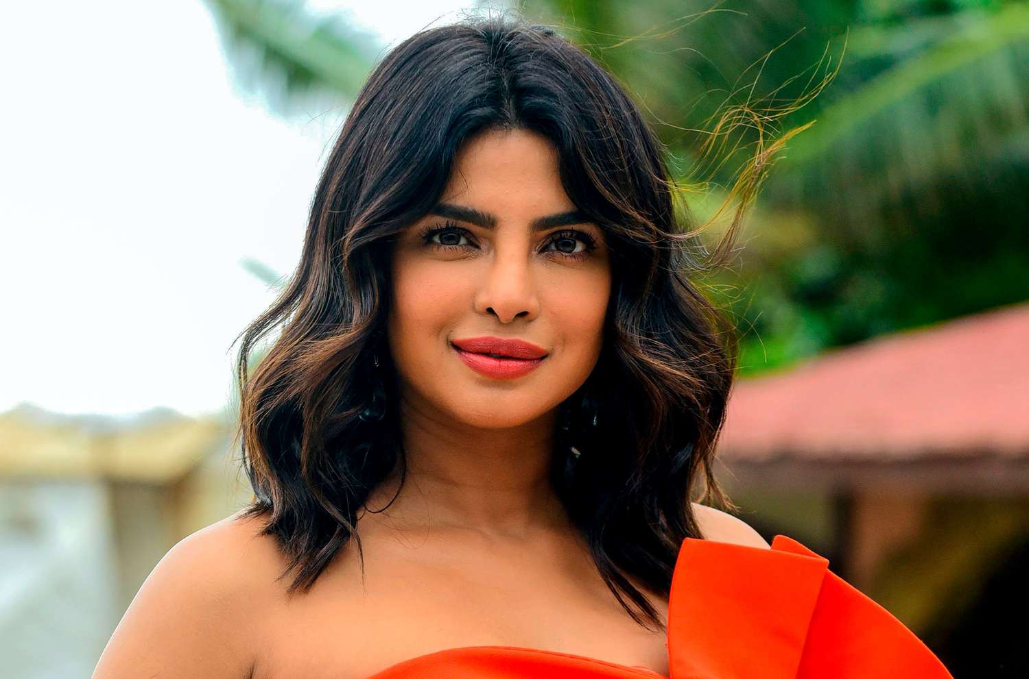 actress Priyanka Chopra Jonas poses for photographs during the promotion of the upcoming film