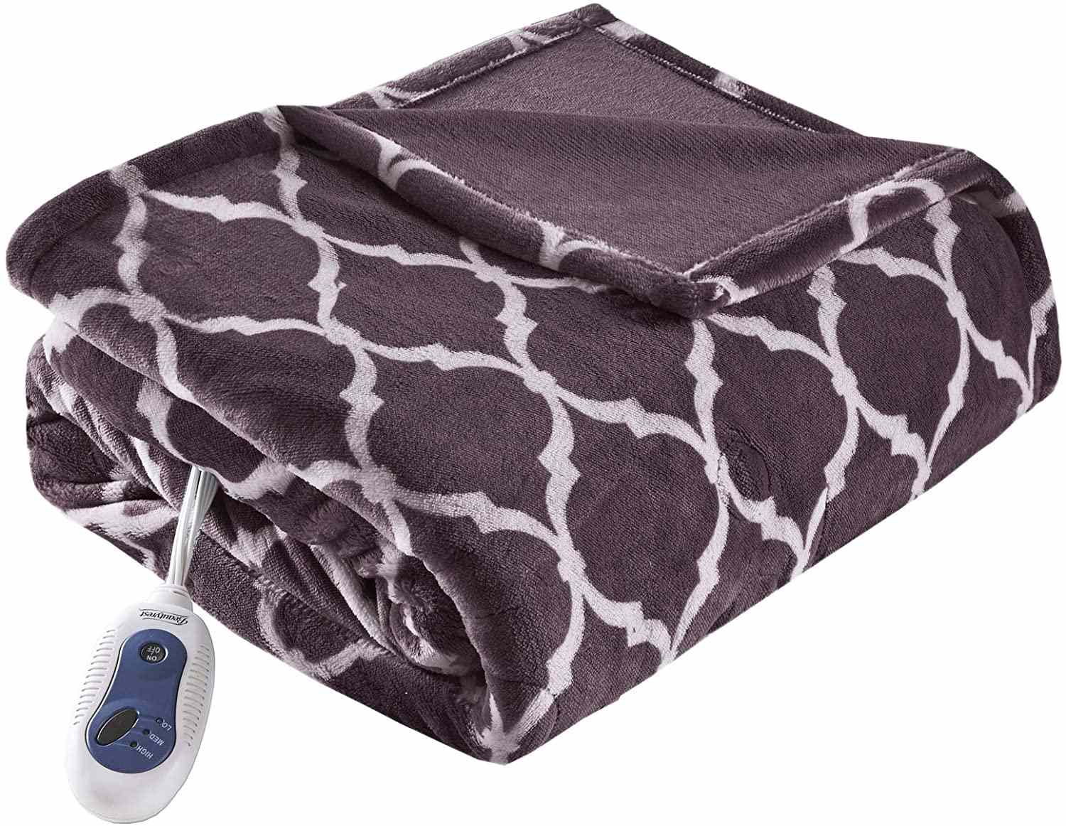 Amazon Beautyrest Plush Electric Throw Blanket