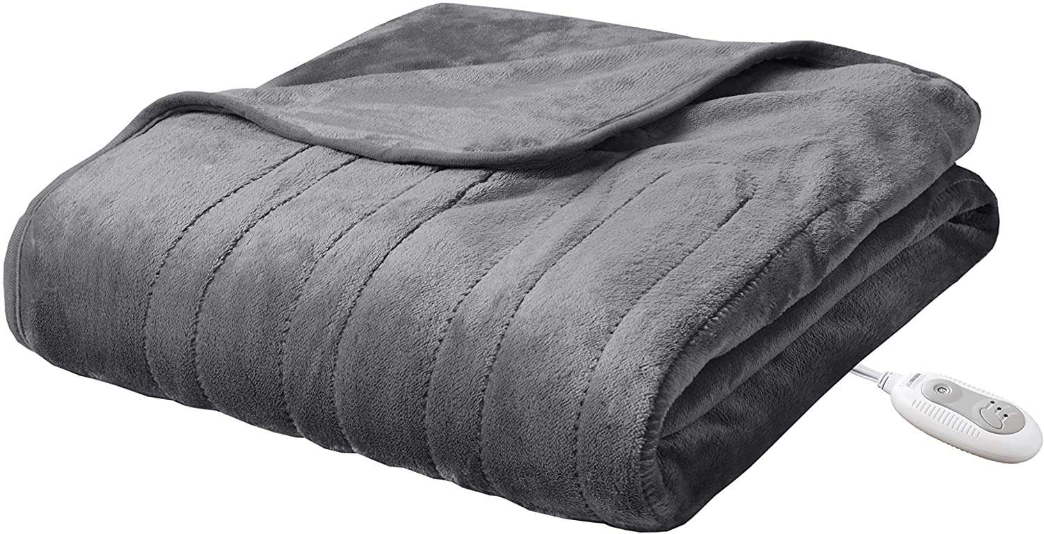 Amazon Micro-Plush Heated Blanket with Foot Pocket