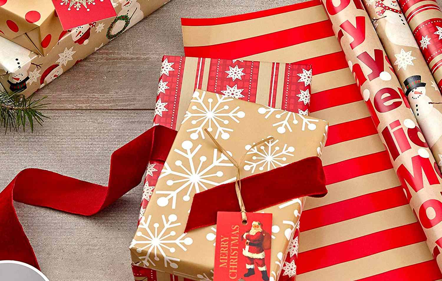 hallmark reversible holiday wrapping paper