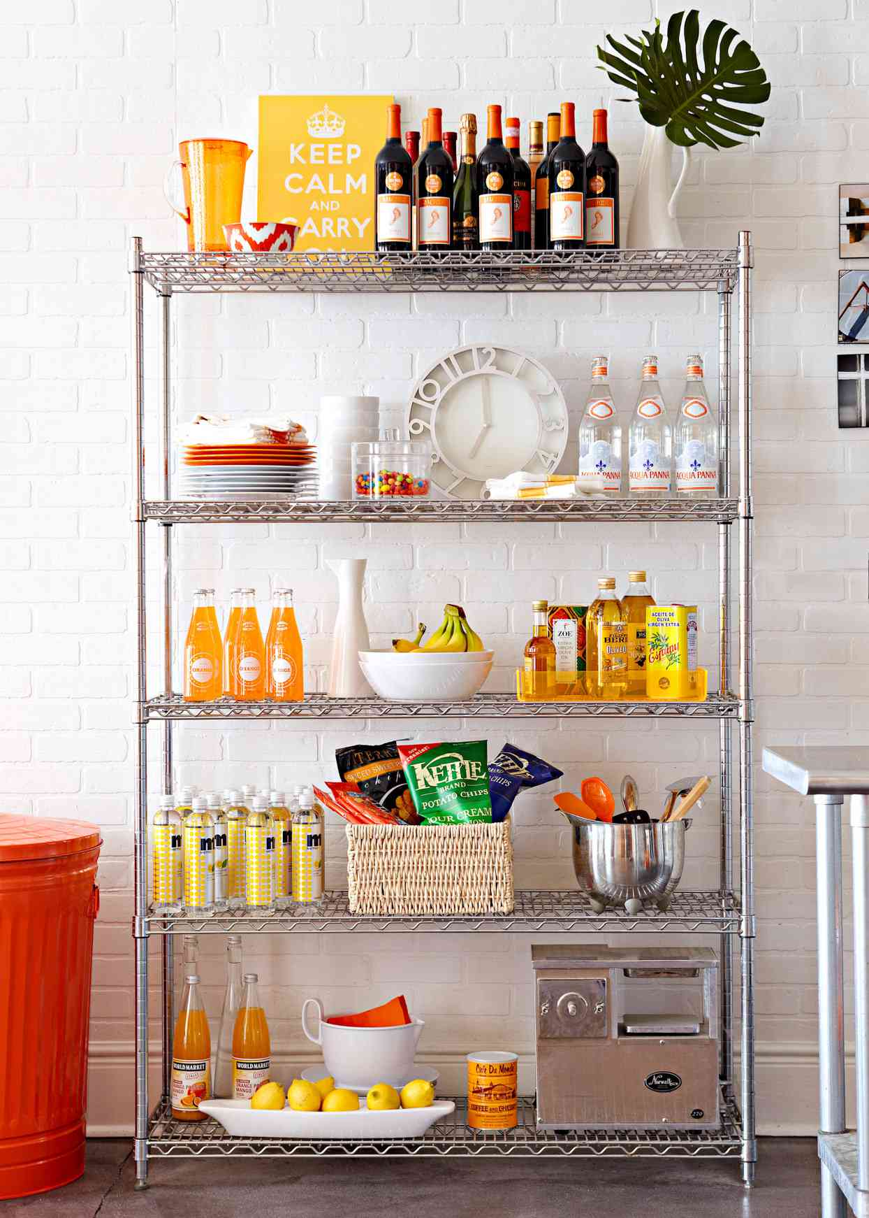 stainless steel kitchen shelving