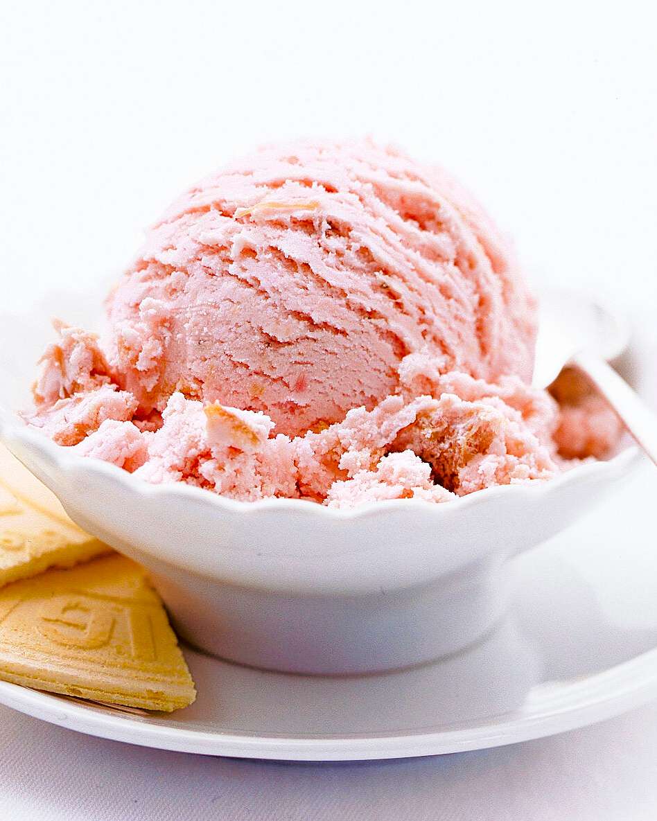 Rhubarb-Berry Ice Cream