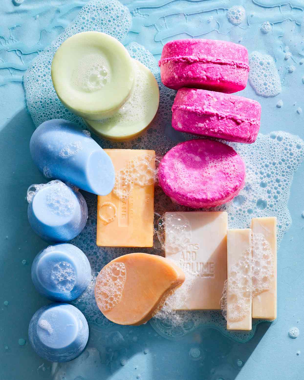 Solid shampoo and conditioner bars