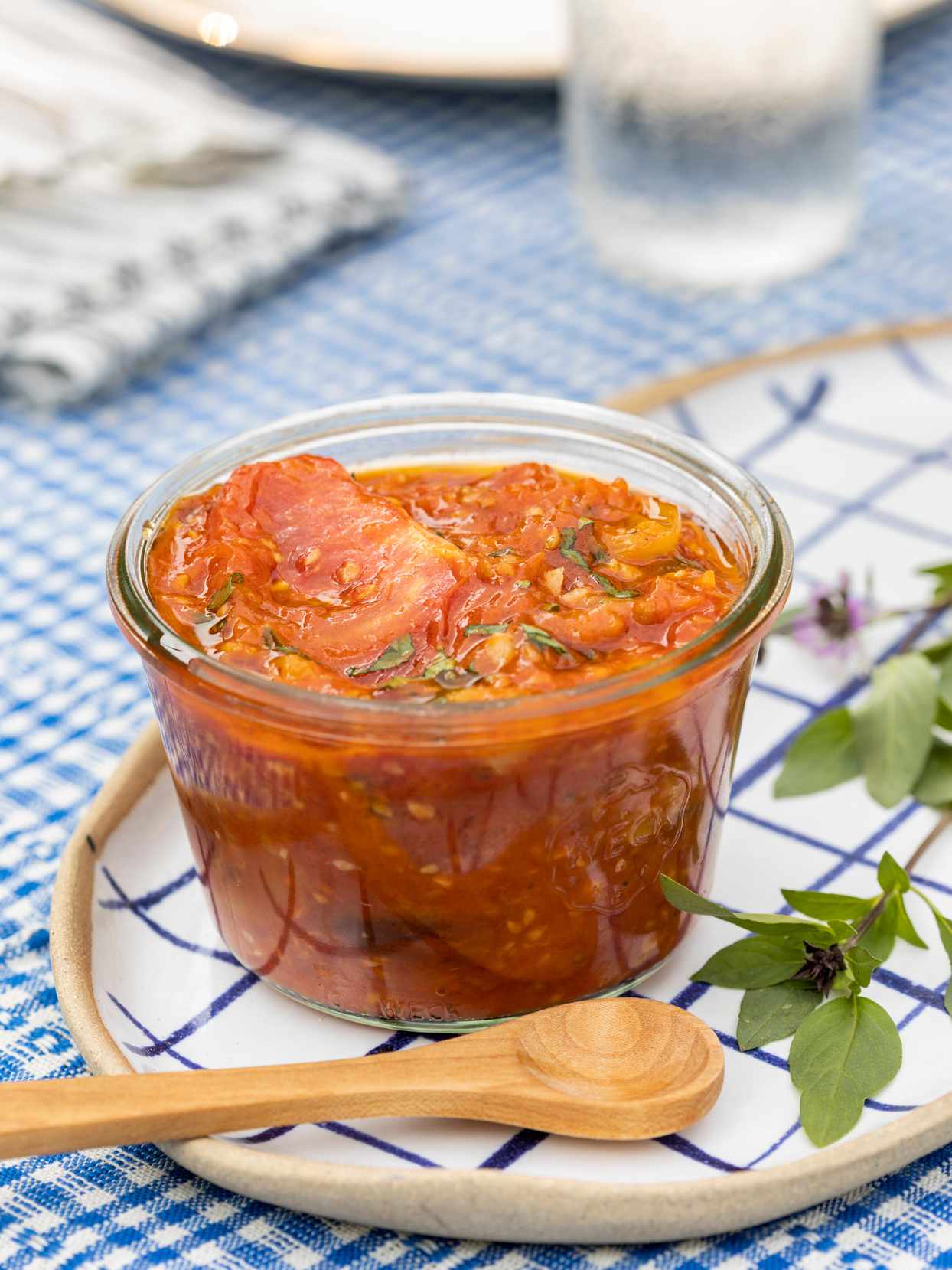 Grilled Tomato-Basil Jam