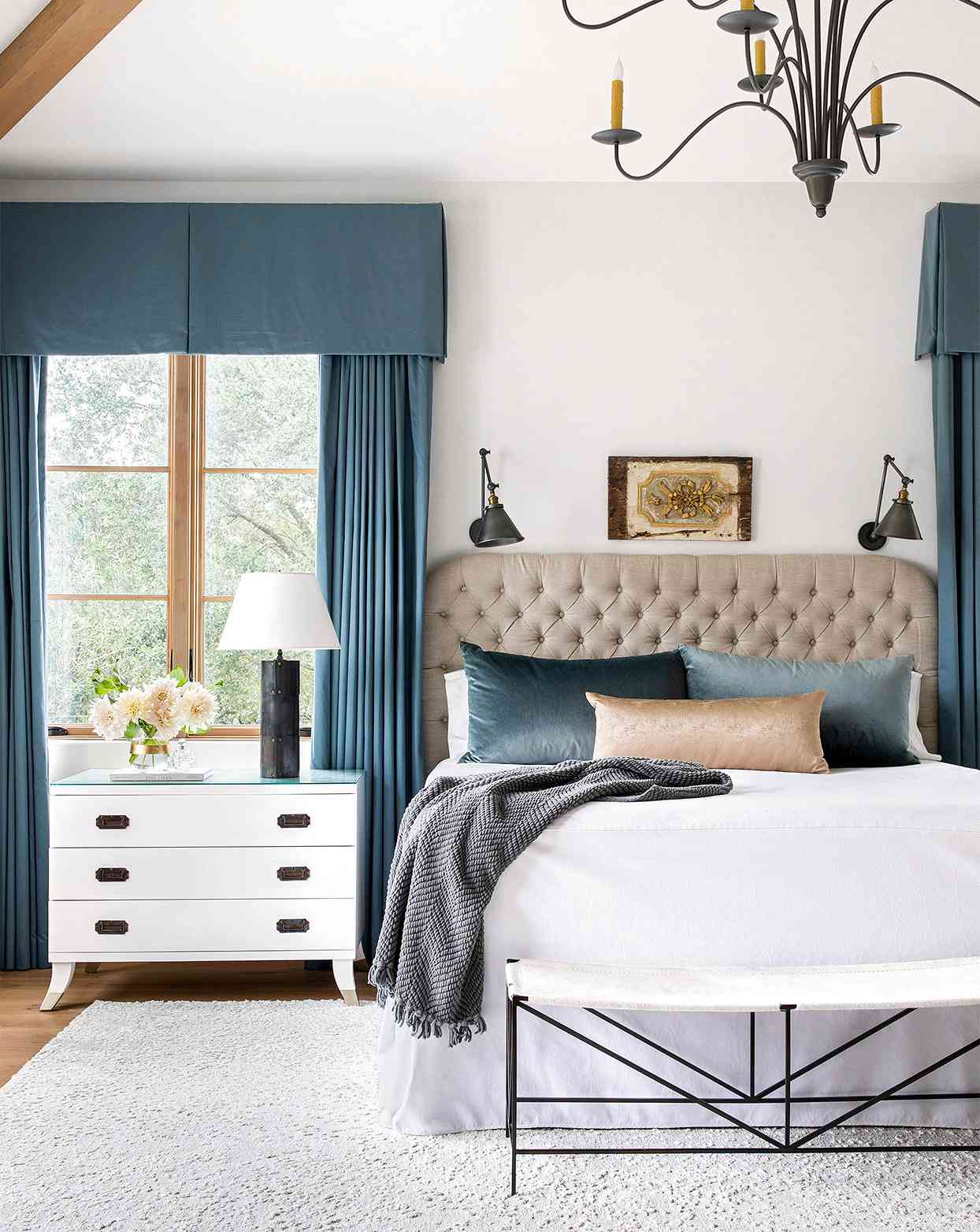 Blue Bedroom Accents