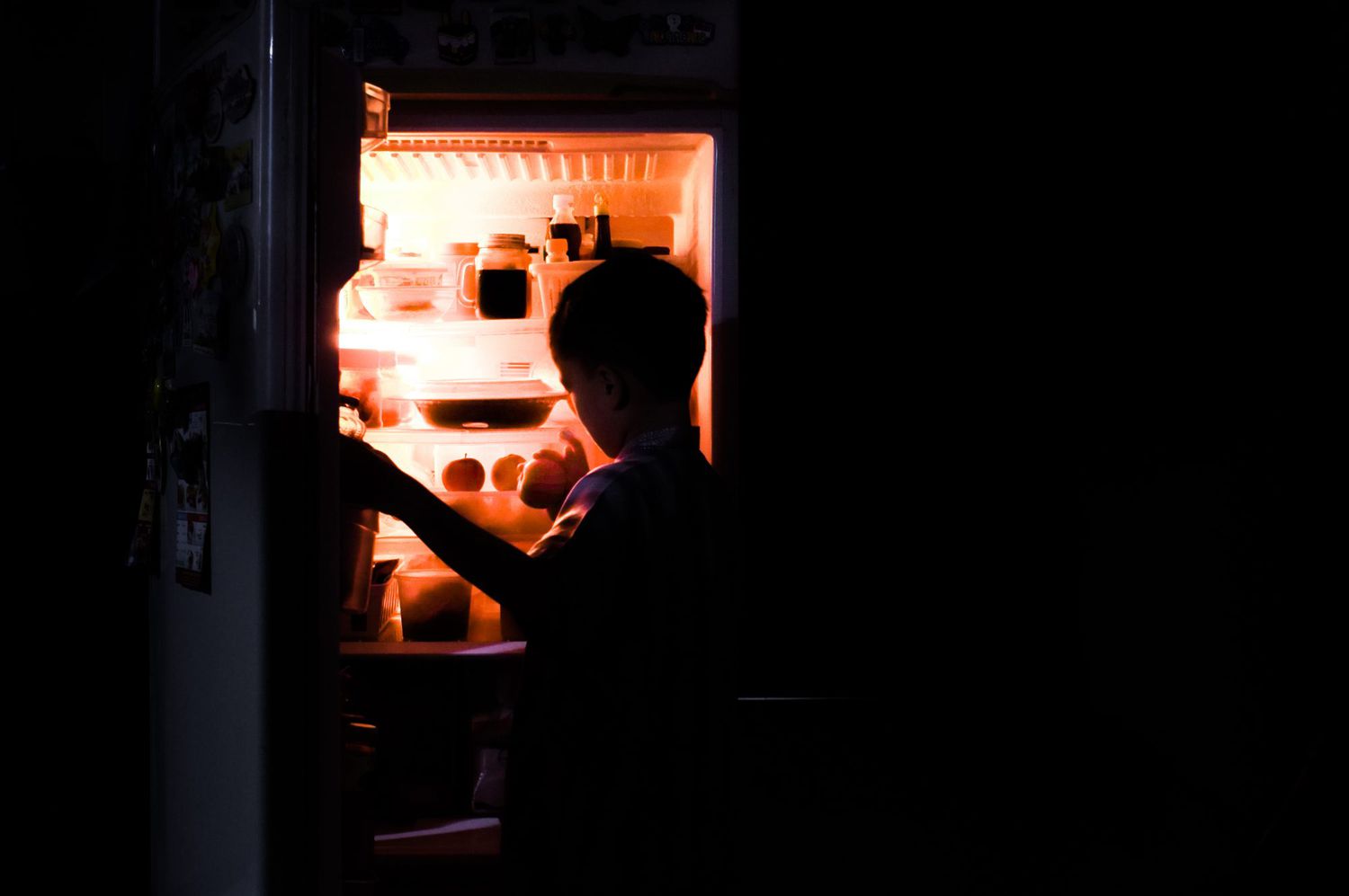 Boy Opening Refrigerator