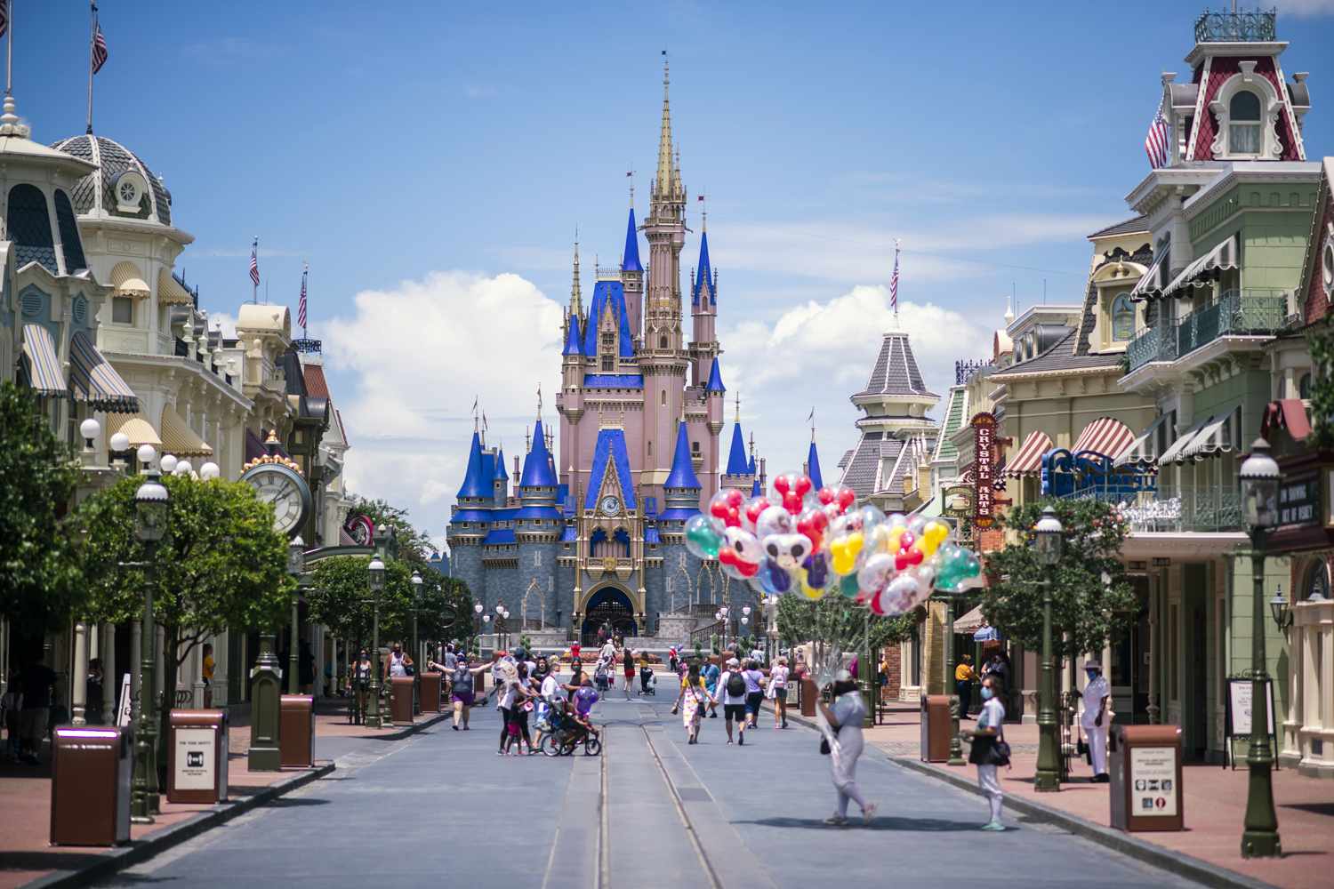 Cinderella Castle and Main Street, U.S.A. are seen at Walt Disney World Resort's Magic Kingdom