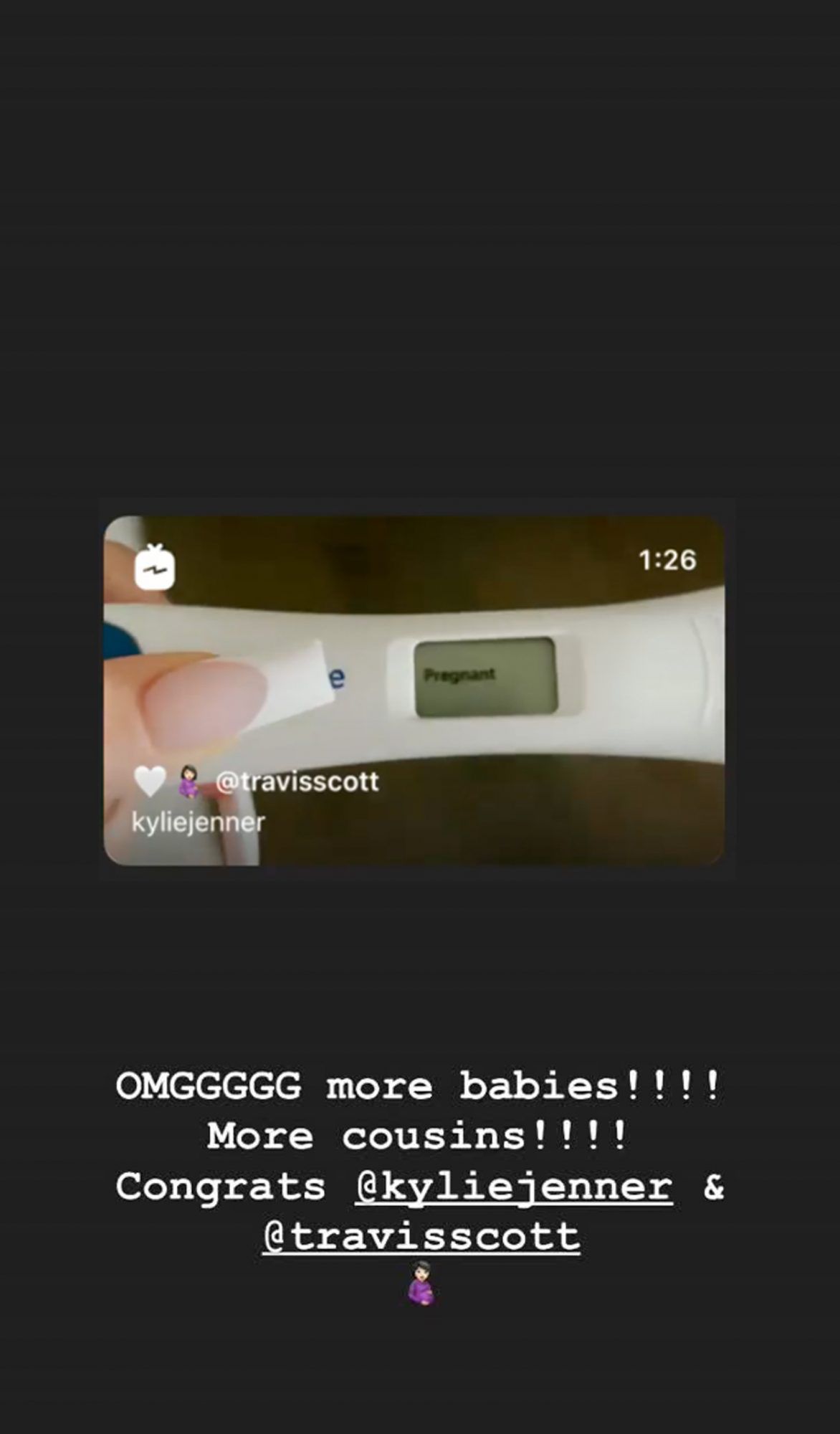 Kylie Jenner pregnancy announcement
