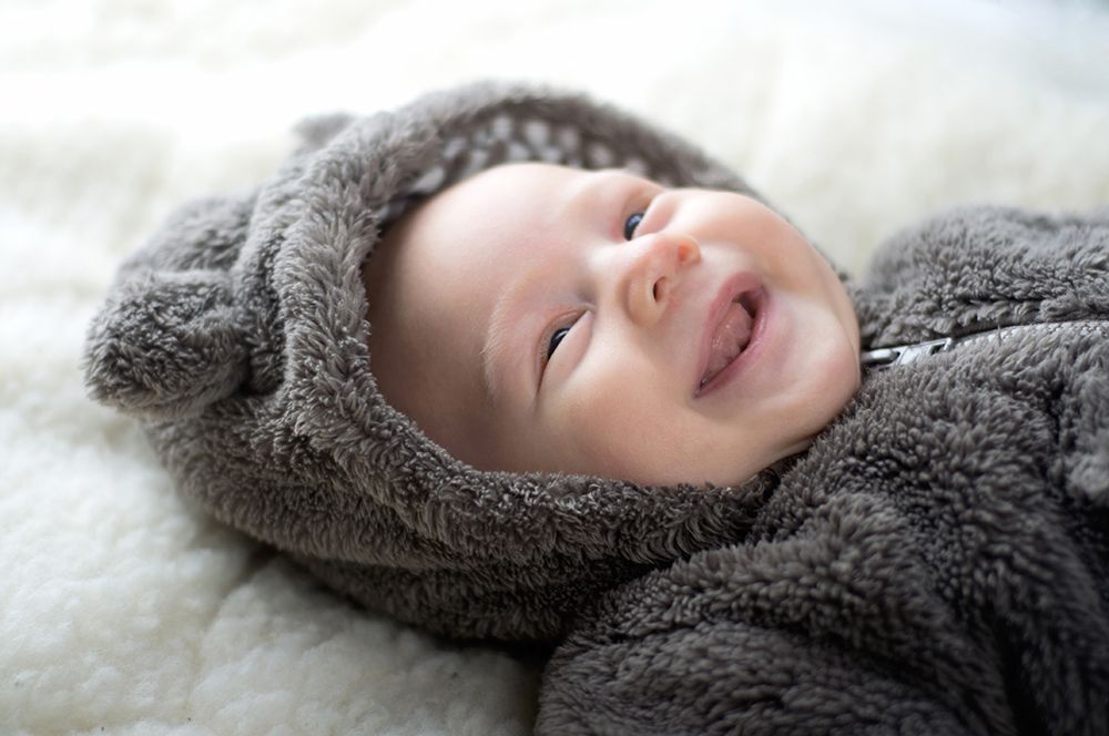baby smiling and laughing