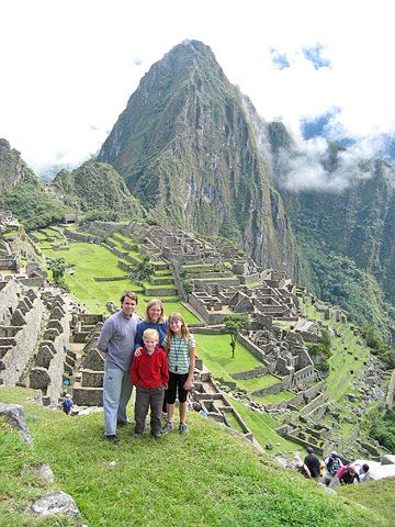 Higham family at Machu Picchu