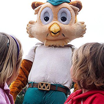 mascot with children