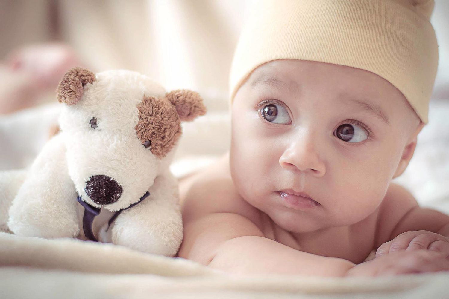 Baby Boy Yellow Hat Stuffed Animal